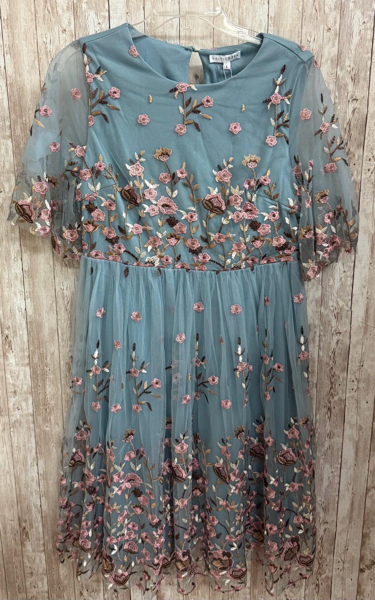 Size L BALTIC BORN LIGHT BLUE FLORAL Dress