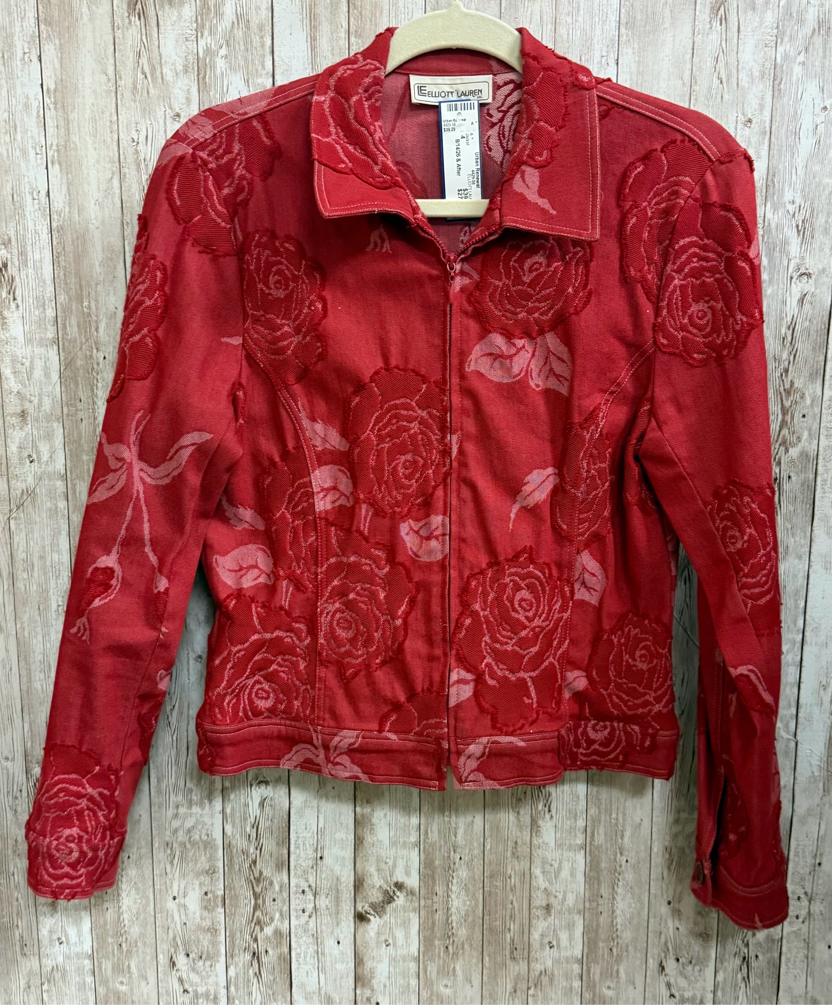 Size 4 ELLIOTT LAUREN RED DENIM Jacket
