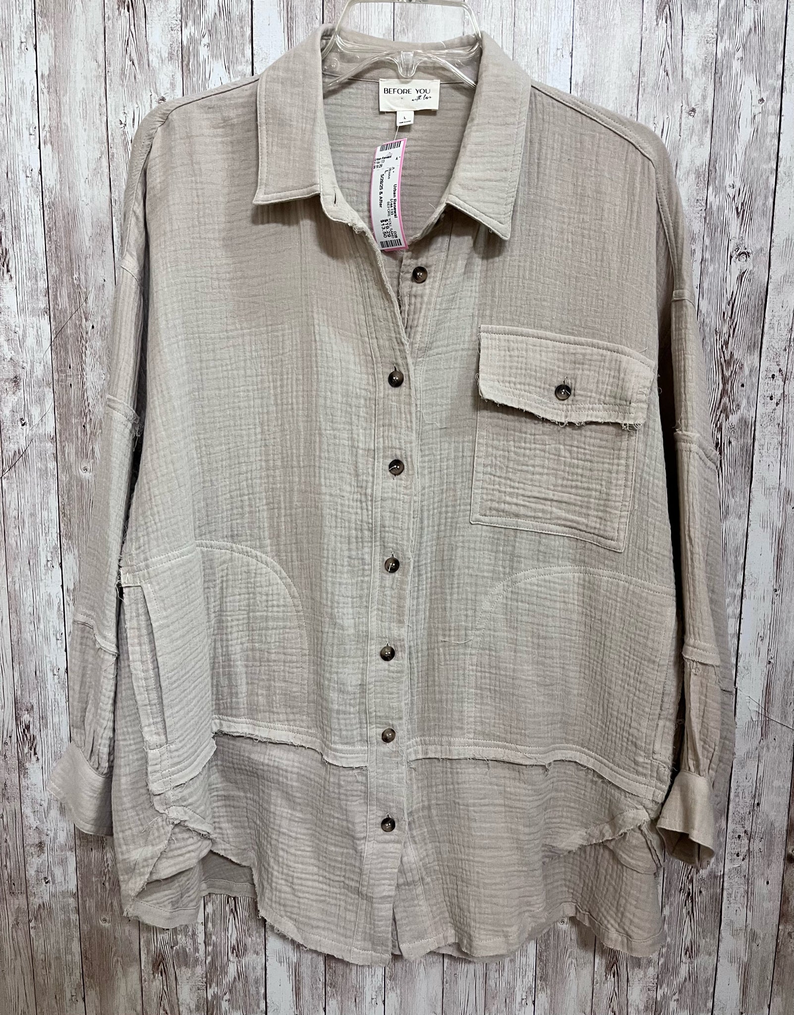 Size L SAND BEFORE YOU Blouse