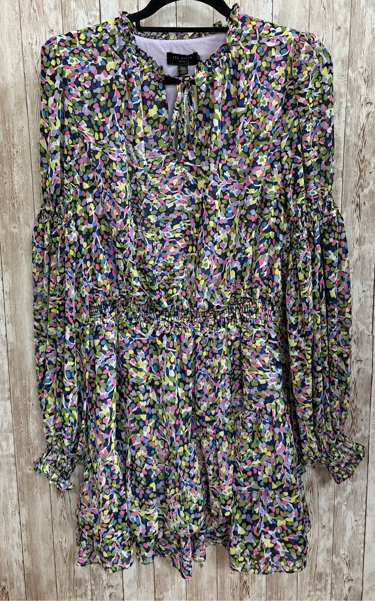Size 8 TED BAKER Purple Print Dress