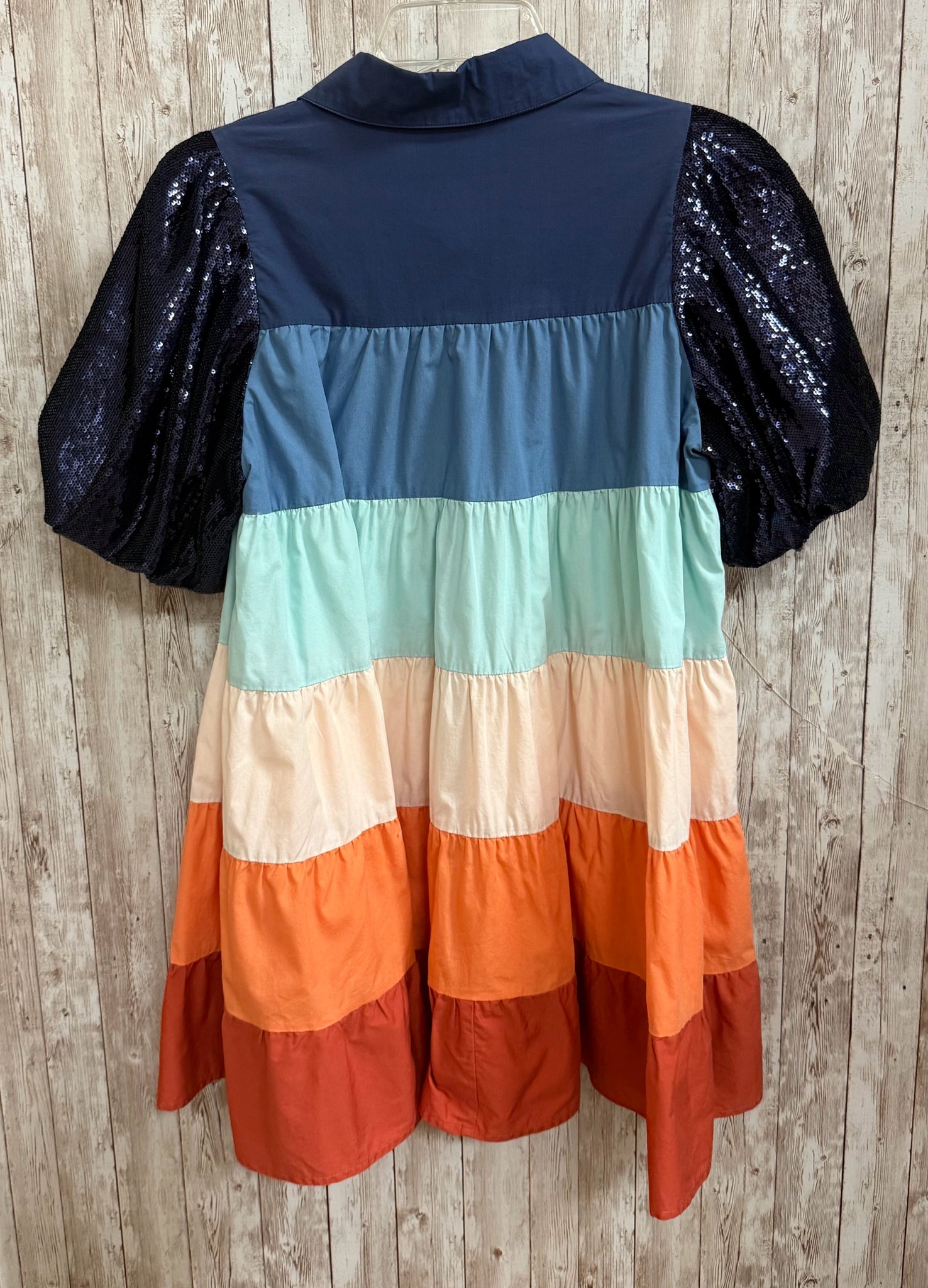 Size S QUEEN OF SPARKLES BLUE MULTI Dress