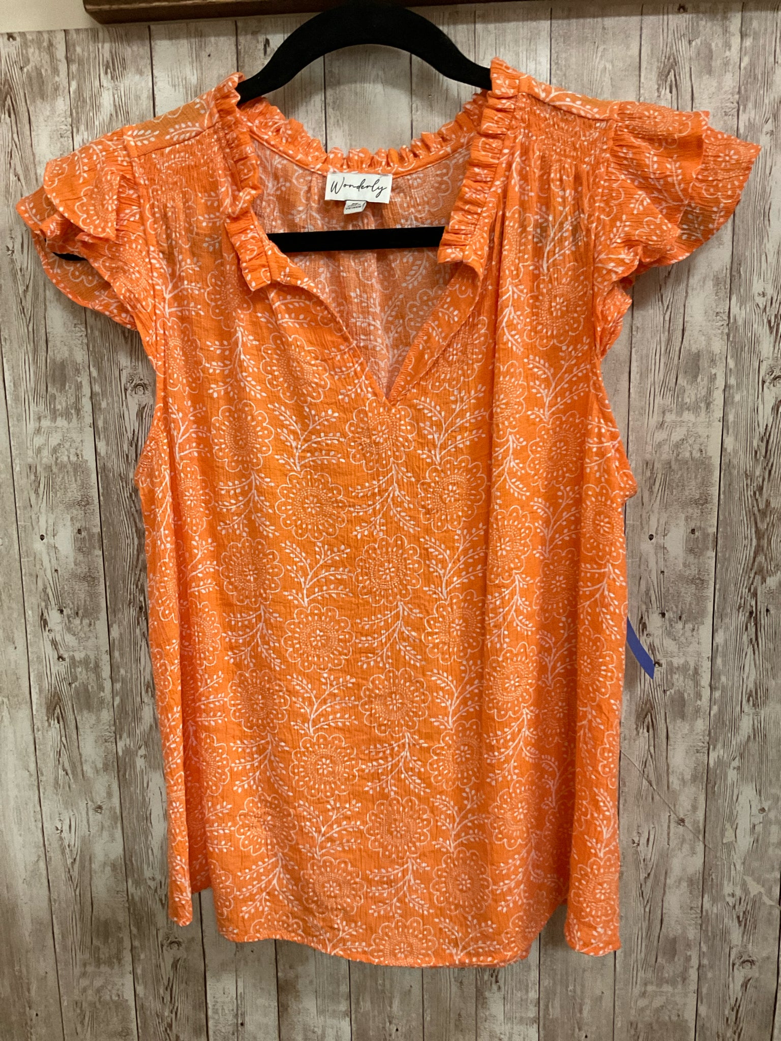 Size S/P WONDERLY Orange Print Top