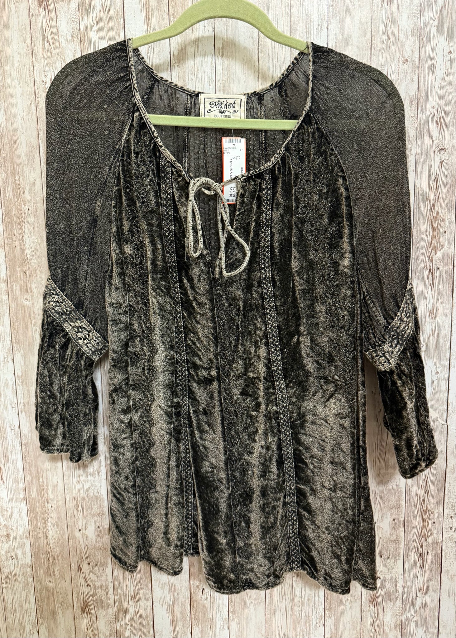 Size S SPIRITED Brown Top