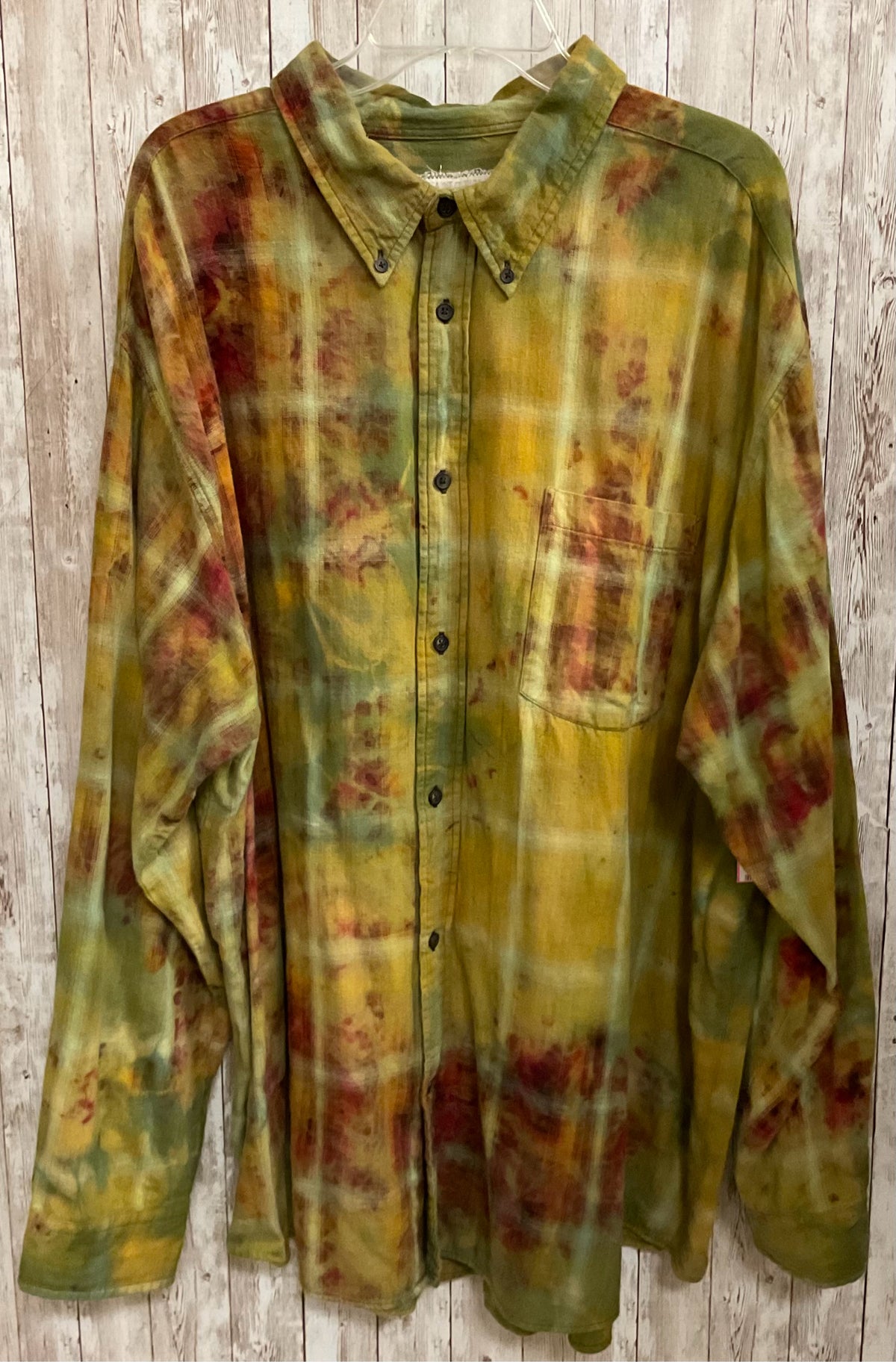 Size XL TANGERINE DREAM Mustard Print Top