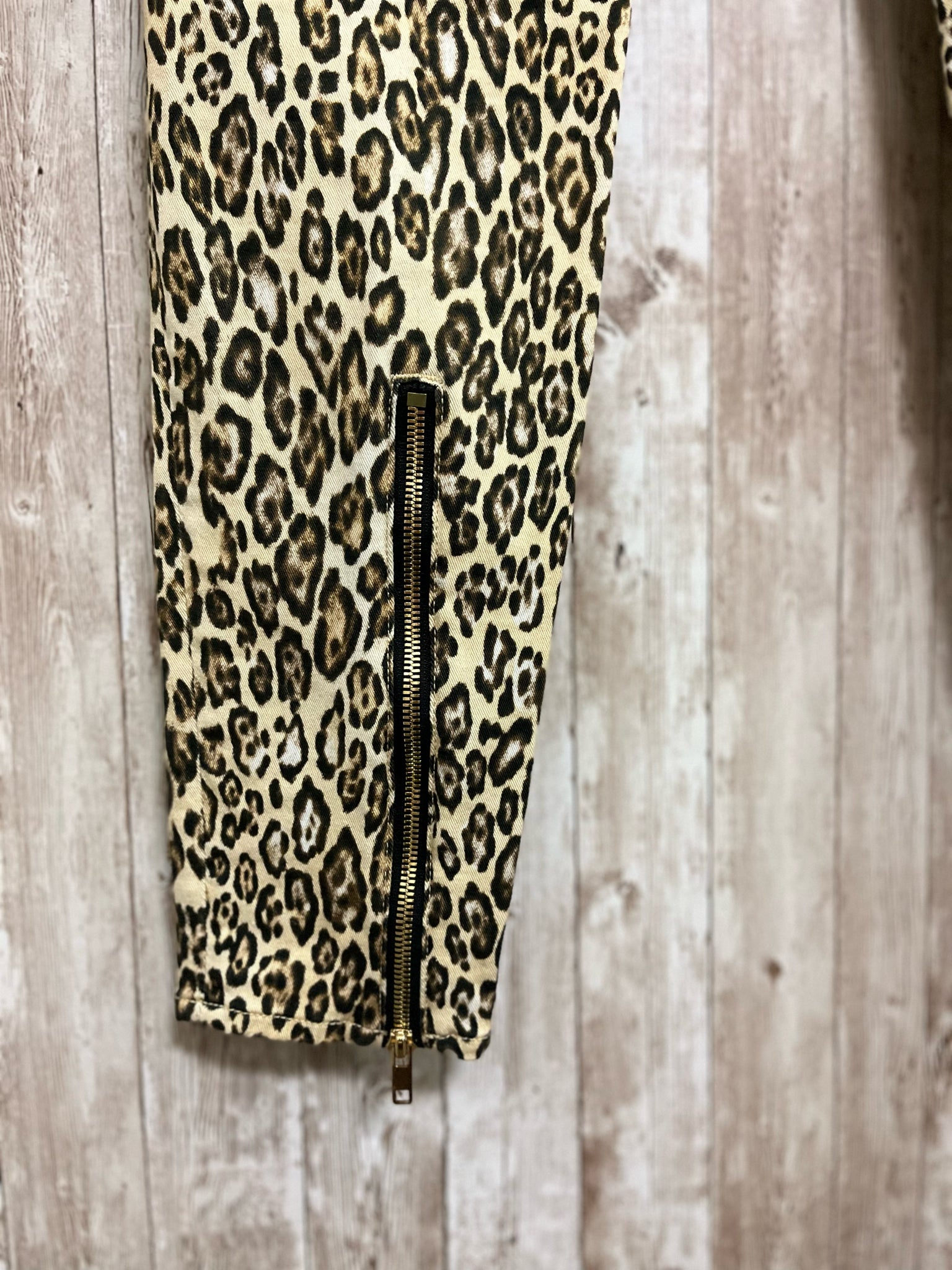SEVEN FOR ALL MAN Size 6 BLACK AND TAN Pants