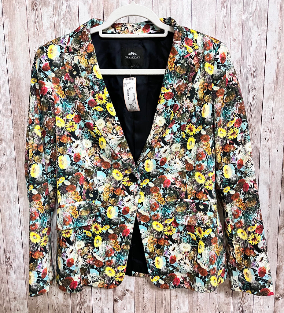 Size 42 OKY COKY MULTI FLORAL Blazer