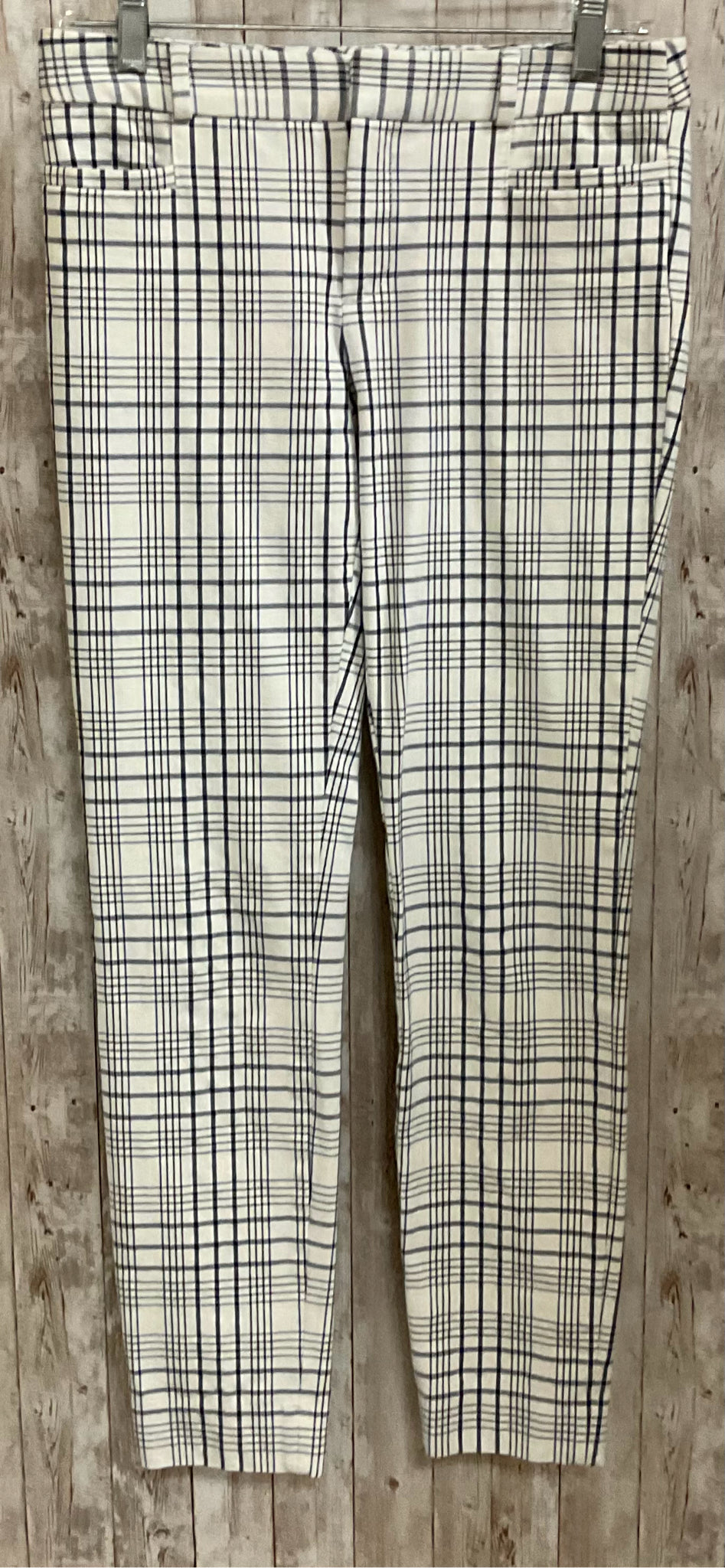 Size 2 BANANA REPUBLIC BEIGE PLAID Pants