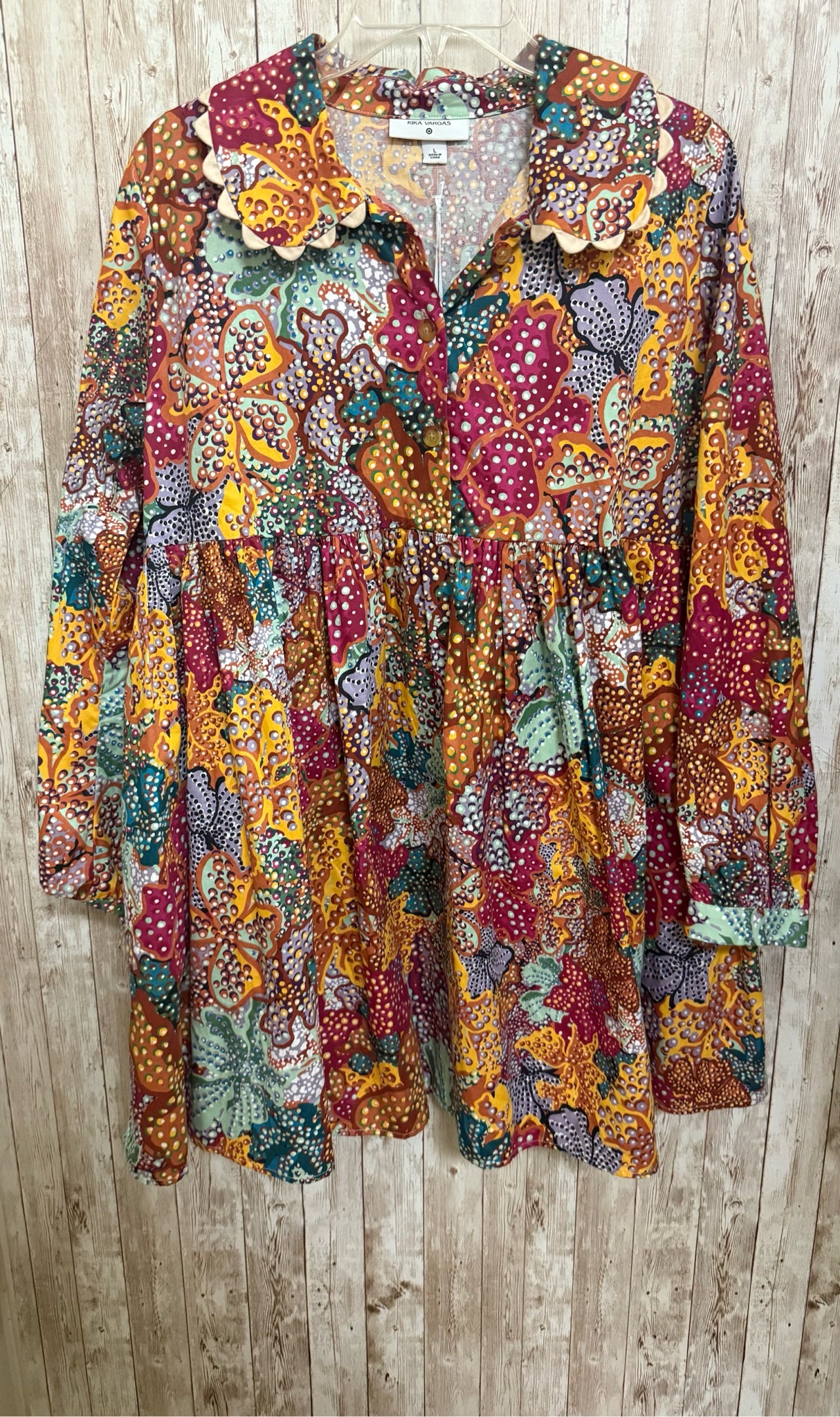 KIKA VARGAS PINK AND BROWN Women Size L Tunic