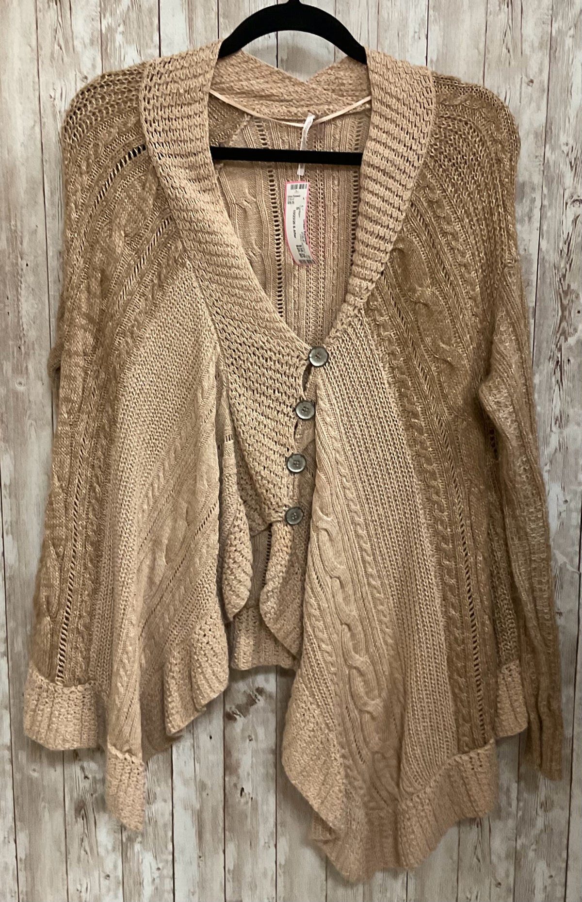 Size S FREE PEOPLE Tan Cardigan