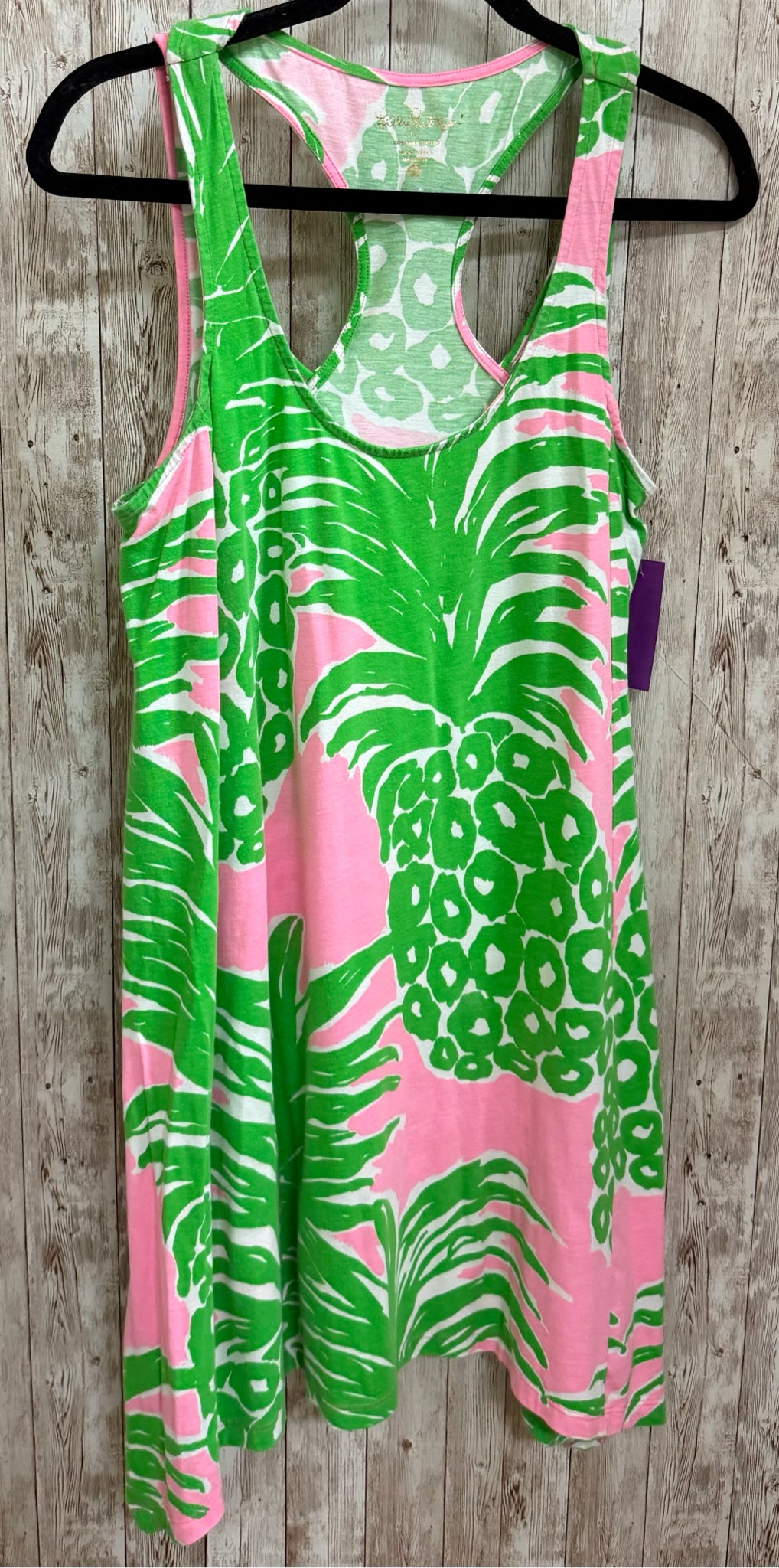 Size M LILLY PULITZER PINK AND GREEN FLORAL Dress