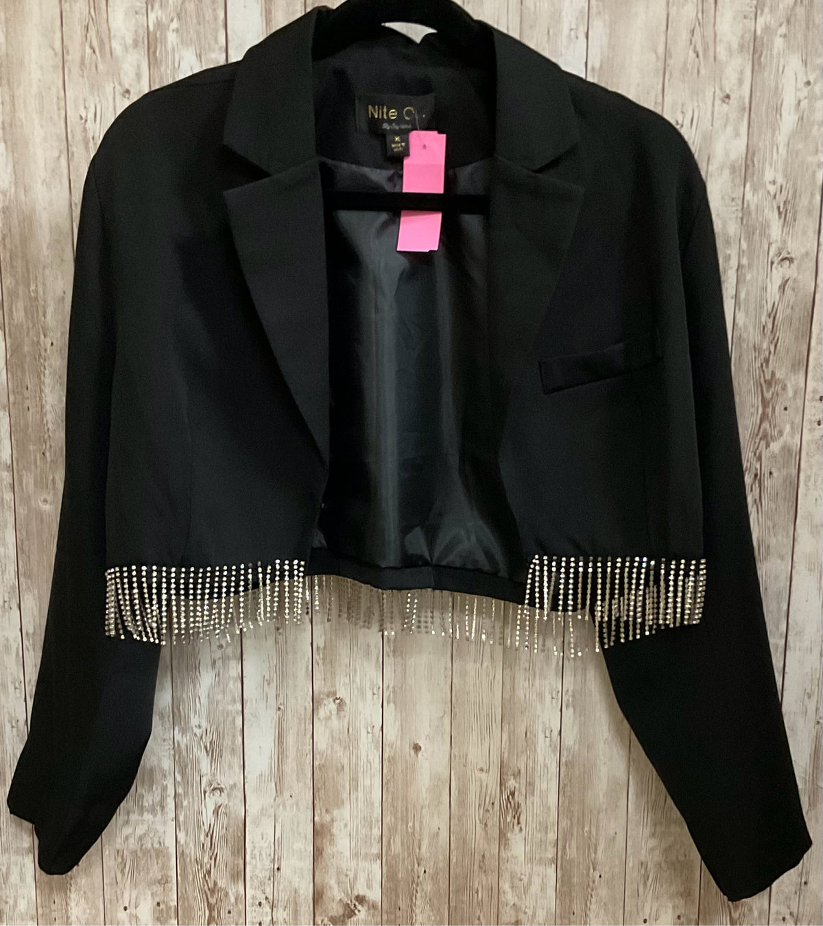 Size XL NITE OUT Black Jacket