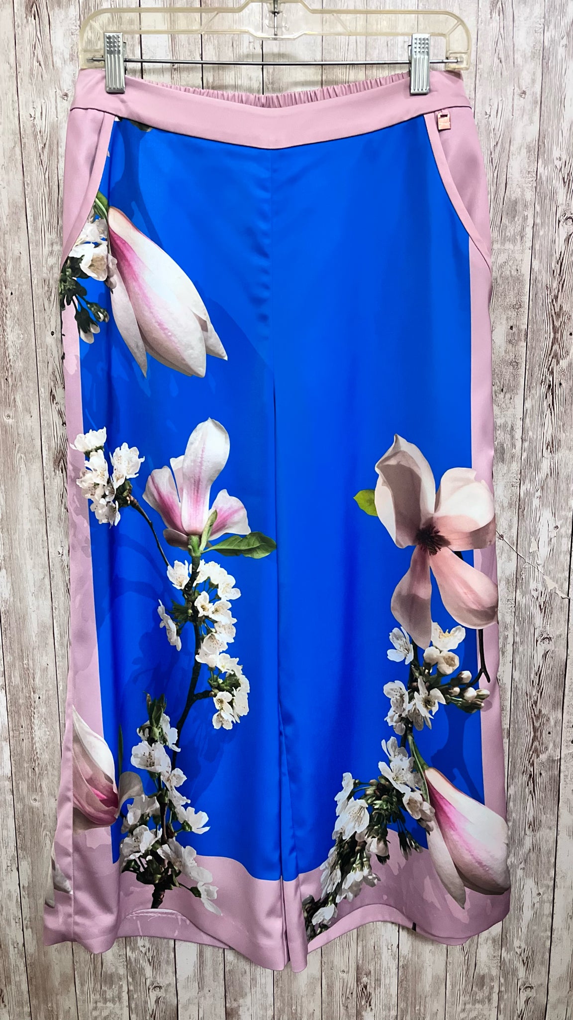 Size M TED BAKER Blue Print Pants