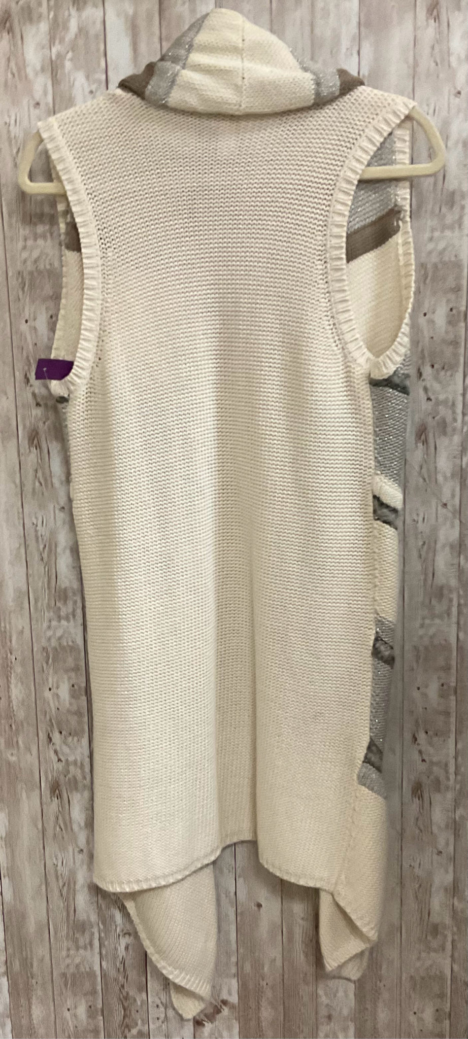 Size S CHICO'S Beige Stripe Vest