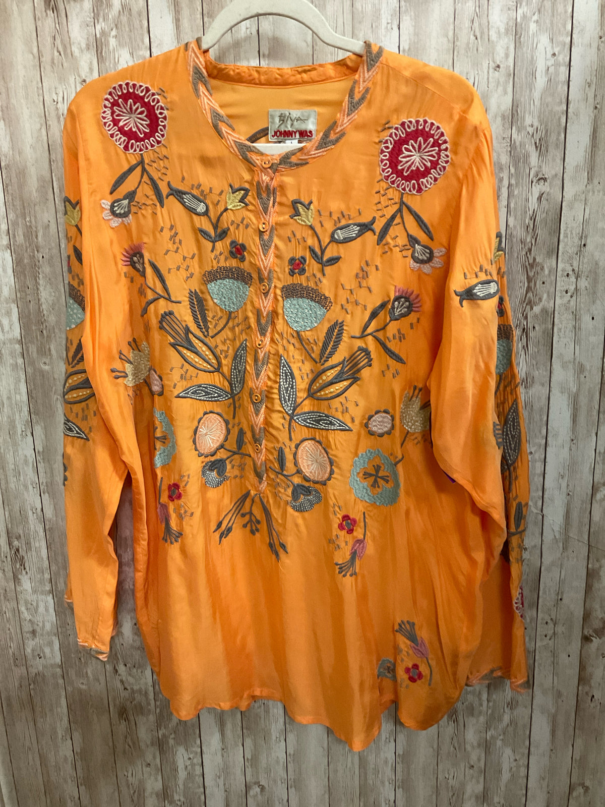 Size L JOHNNY WAS TANGERINE Top