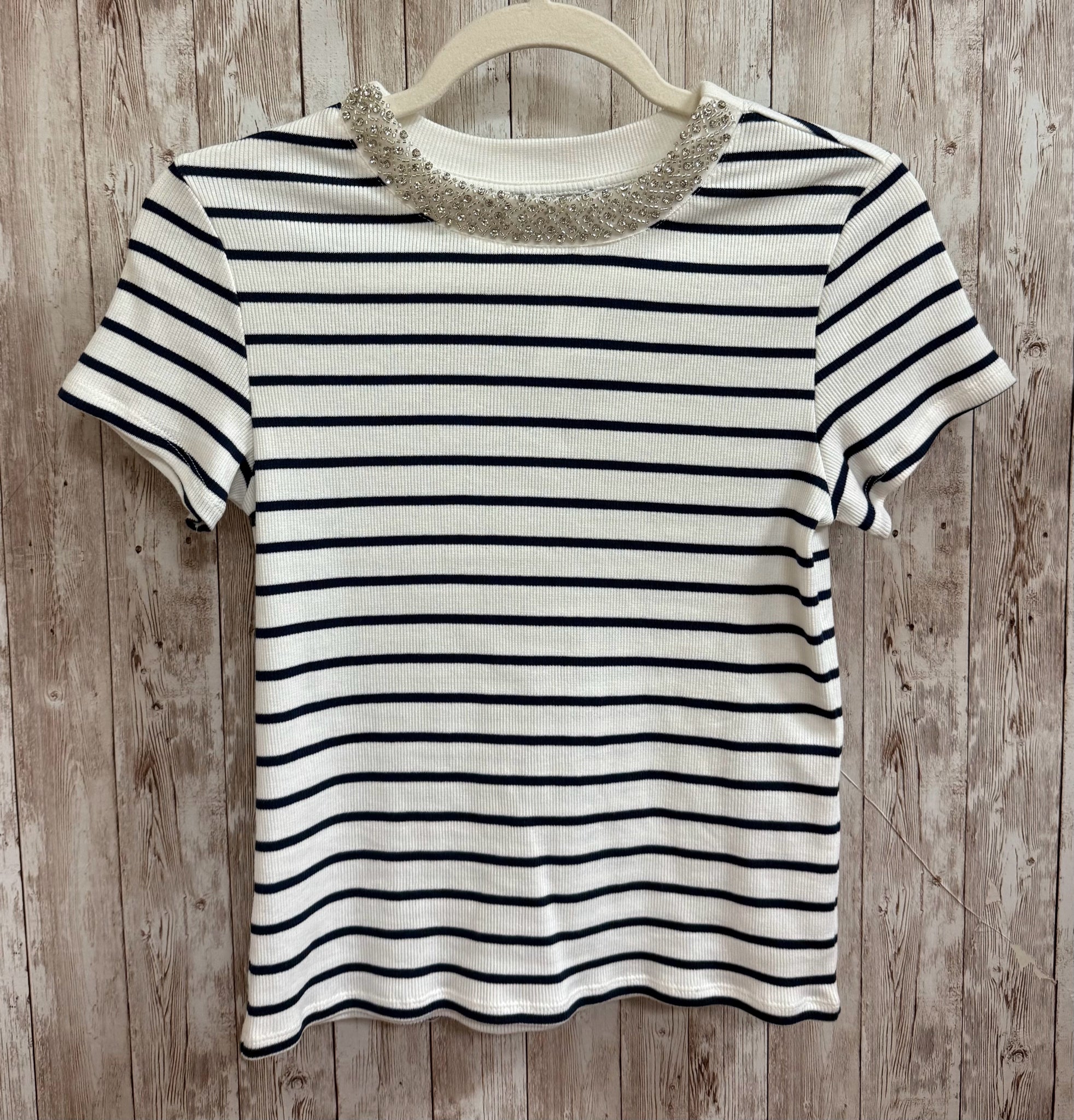 Size S MAISON D'AMELIE NAVY AND WHITE STRIPE Top