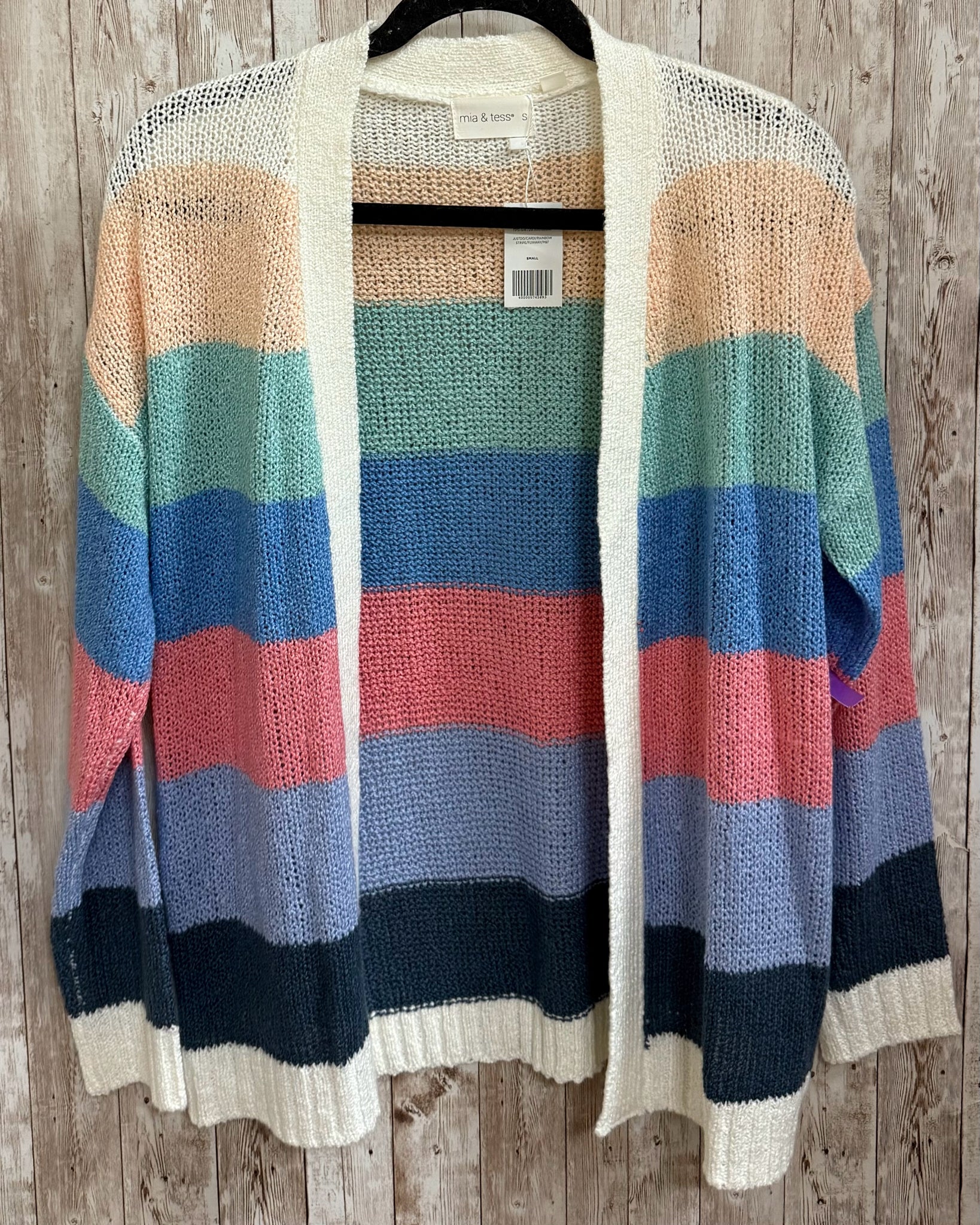 Size S MIA & TESS MULTICOLOR STRIPE Cardigan
