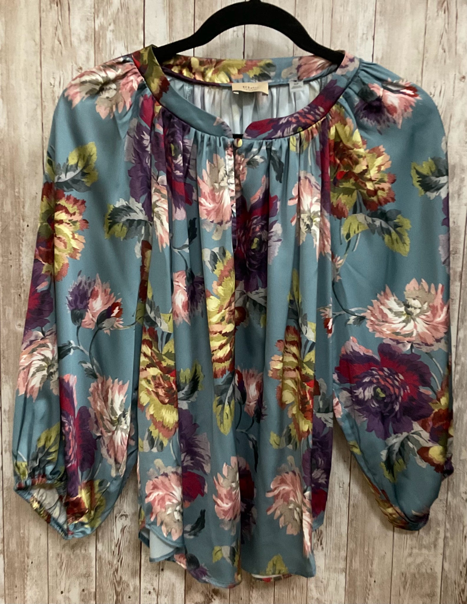 Size S ELIE TAHARI BLUE FLORAL Top