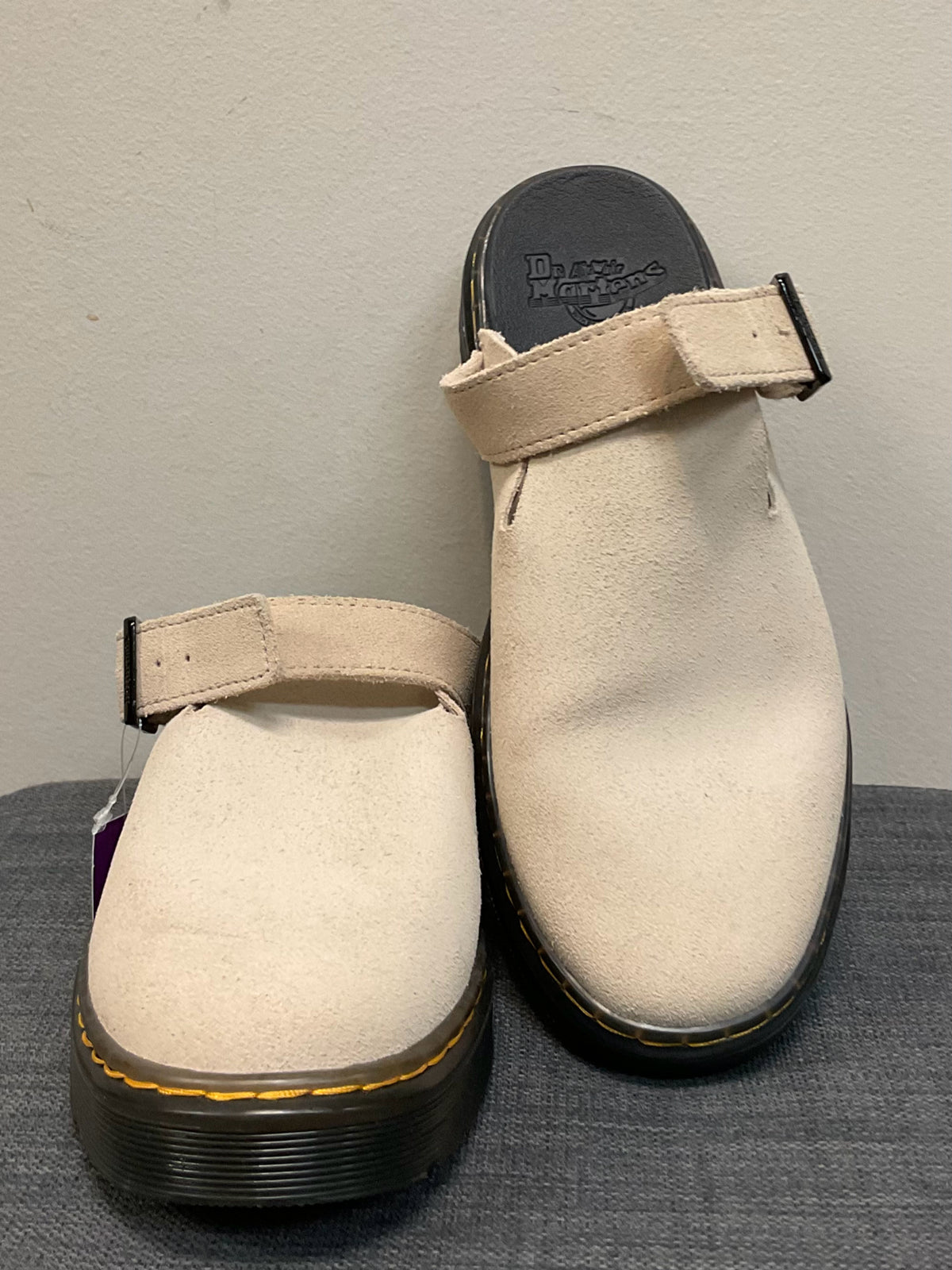 7 DR MARTENS CREAM SUEDE SHOES