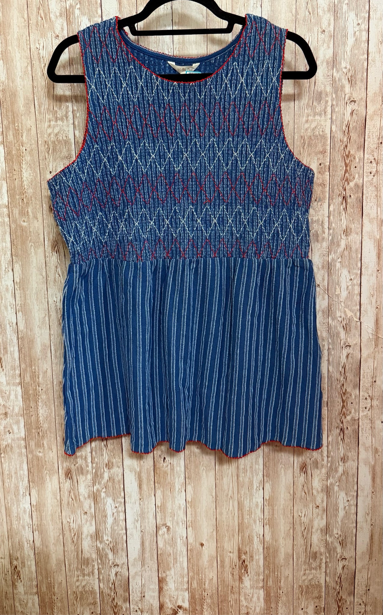 Size L MATILDA JANE Blue Print Top