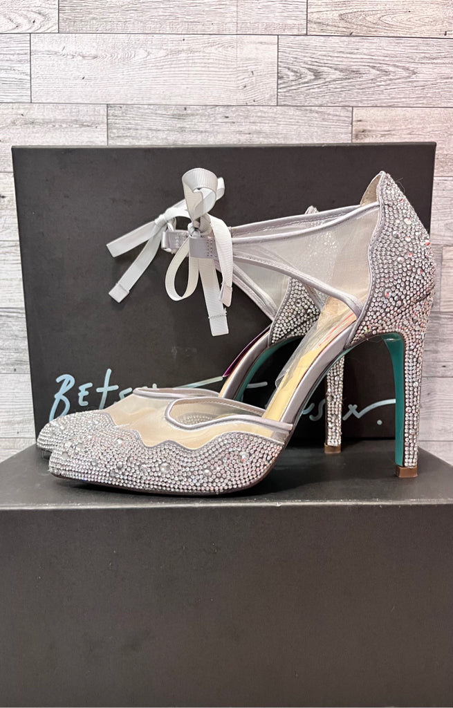 BETSEY JOHNSON 8.5 Silver SHOES