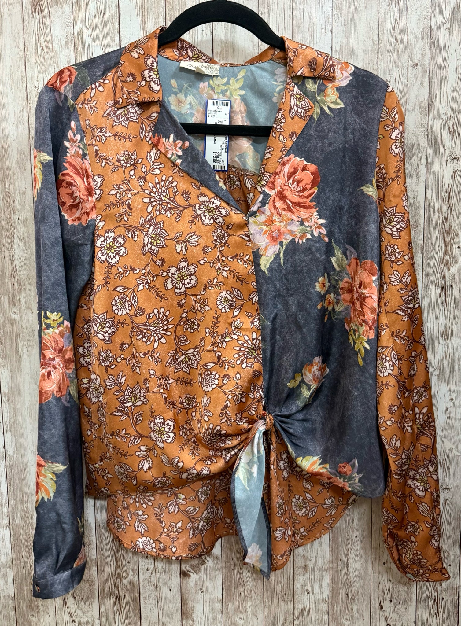 Size S MYSTREE RUST FLORAL Top