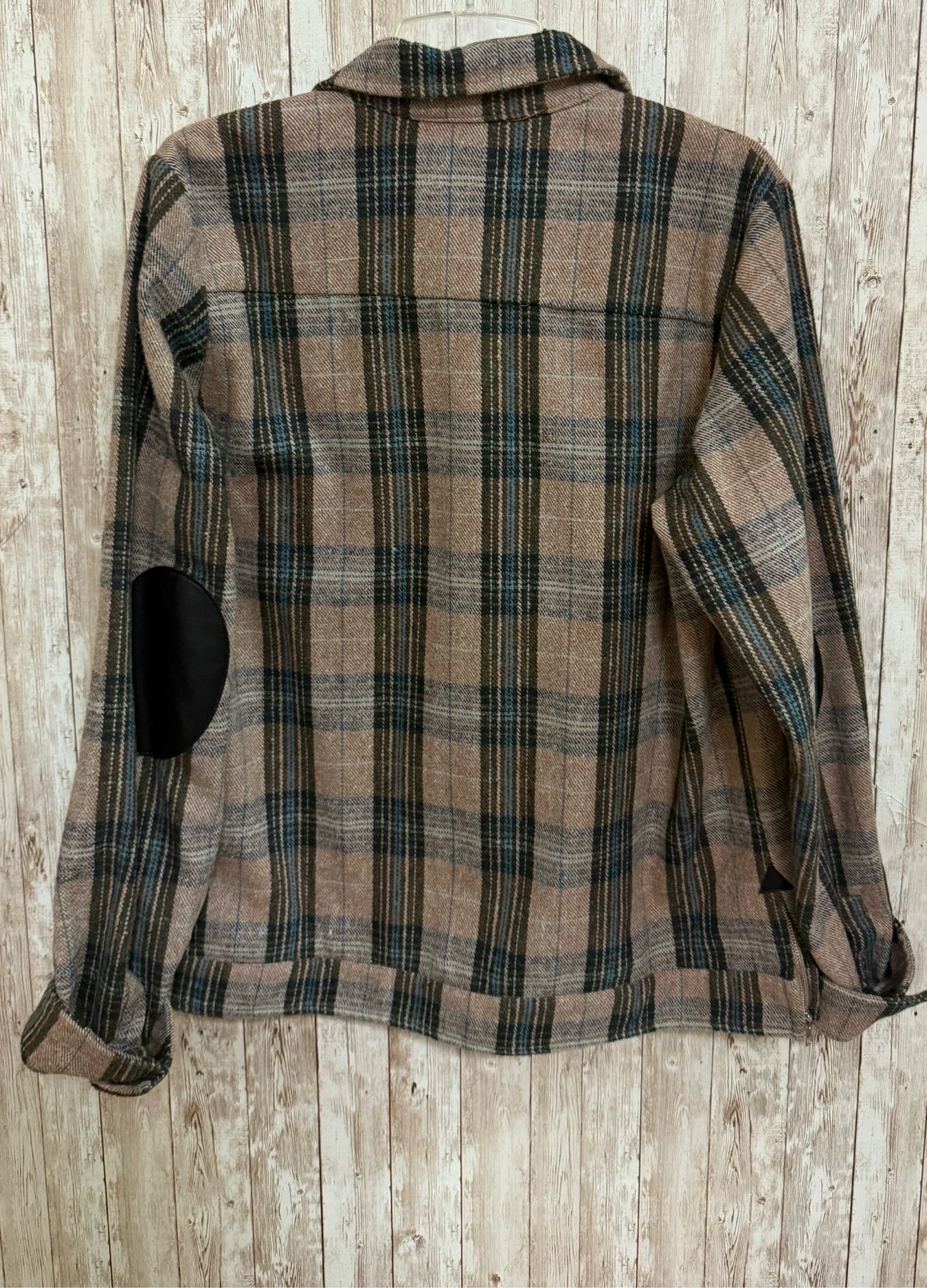 Size M POL TAUPE PLAID Blazer