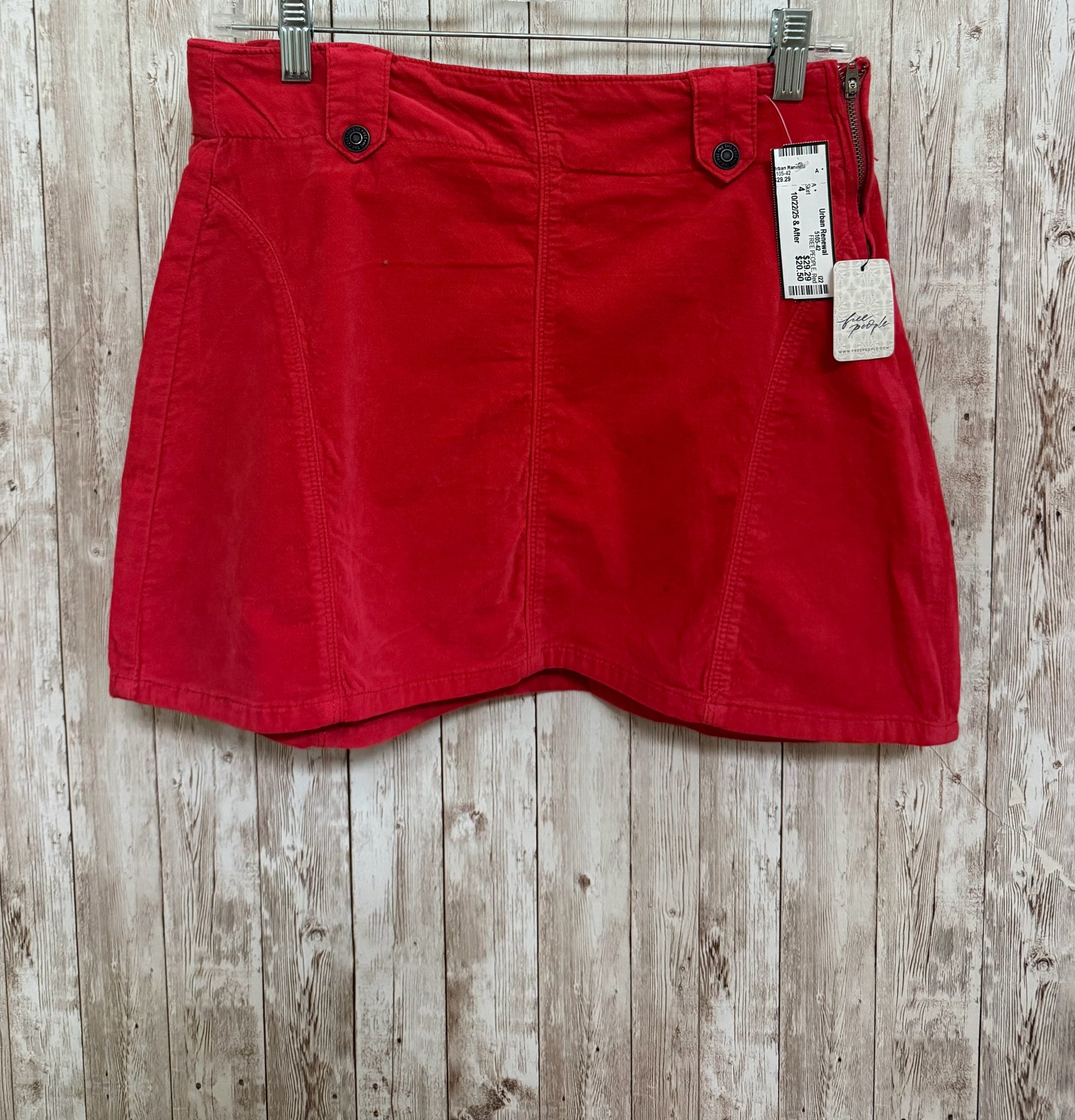 Size 4 FREE PEOPLE Red Skirt