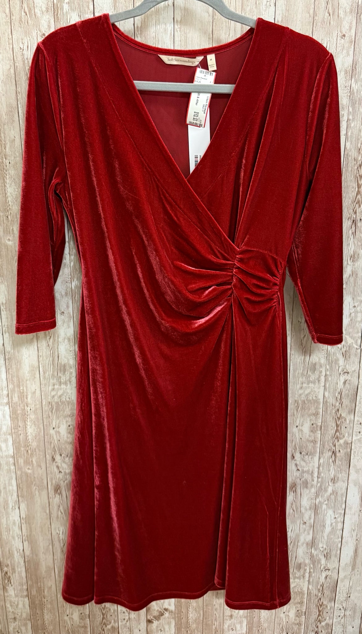 Size M SOFT SURROUNDINGS RED VELVET Dress