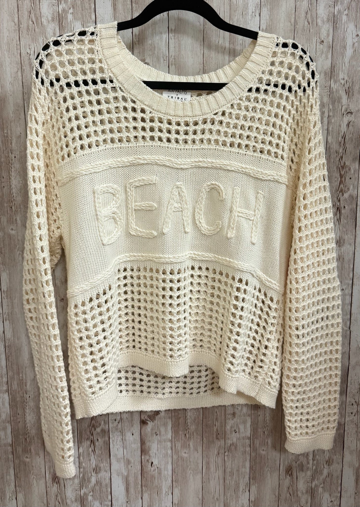 Size M XIX PALMS Cream Sweater