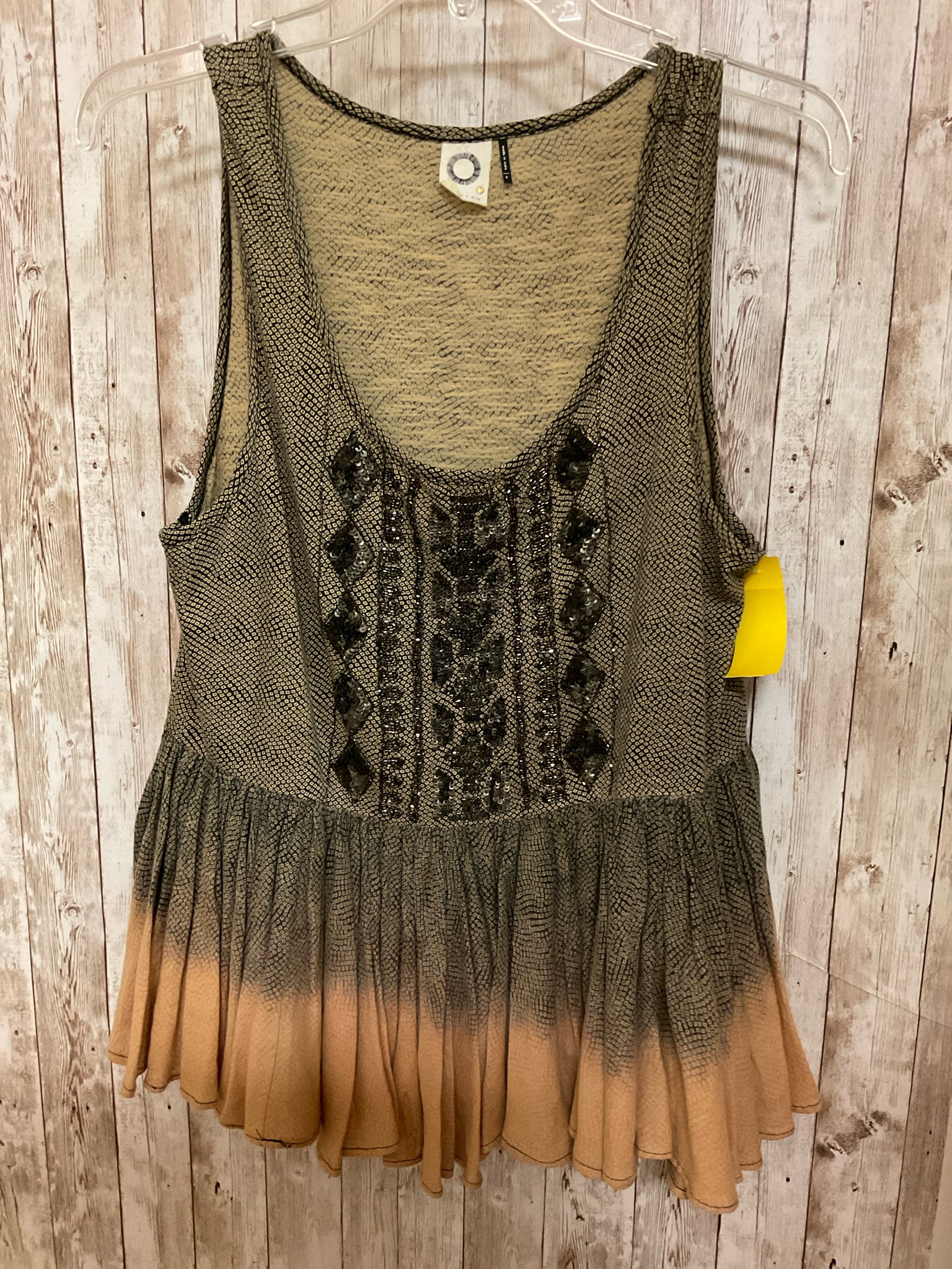 Size S AKEMI+KIN Brown Print Top