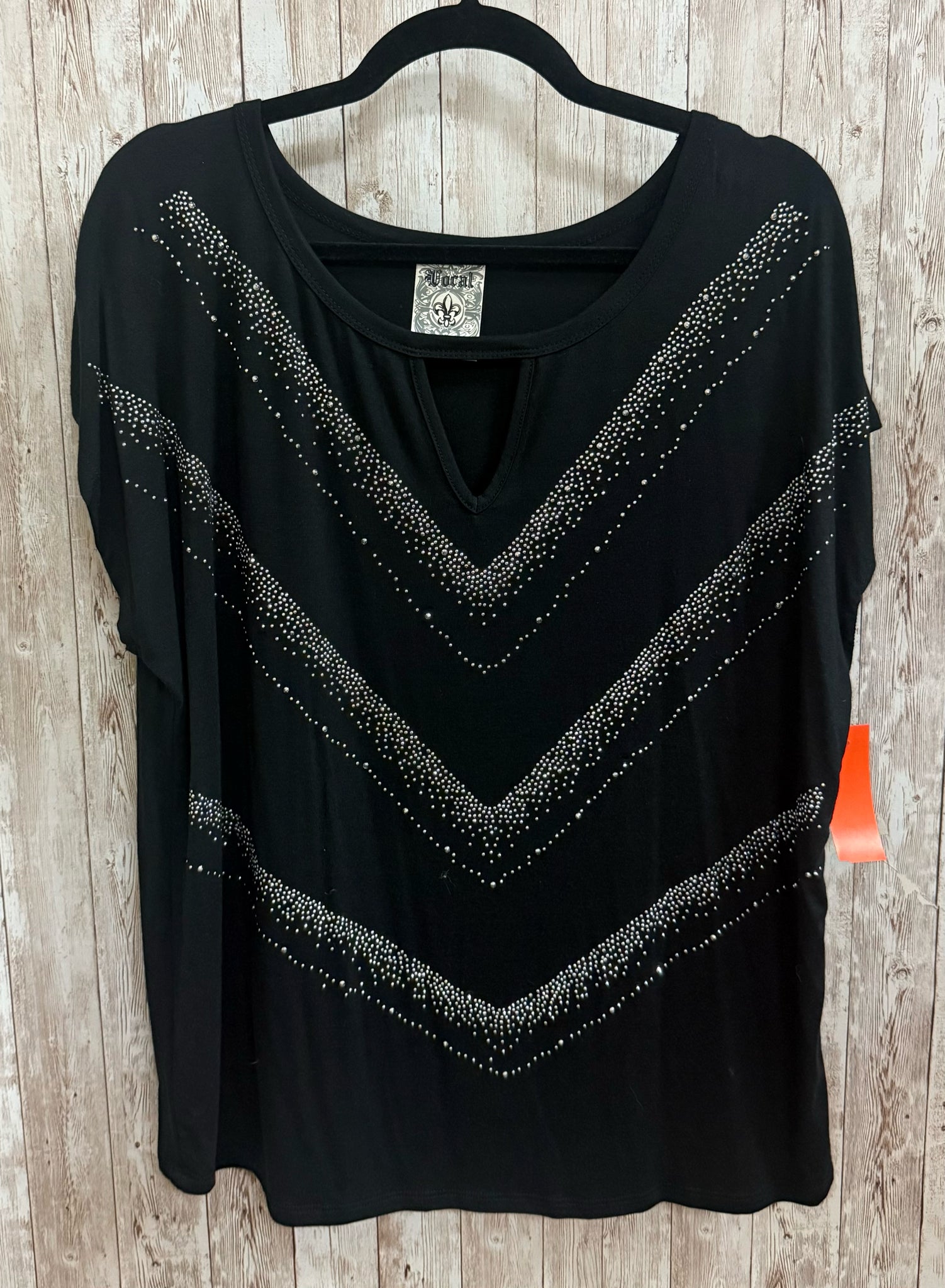 Size L VOCAL Black Print Top