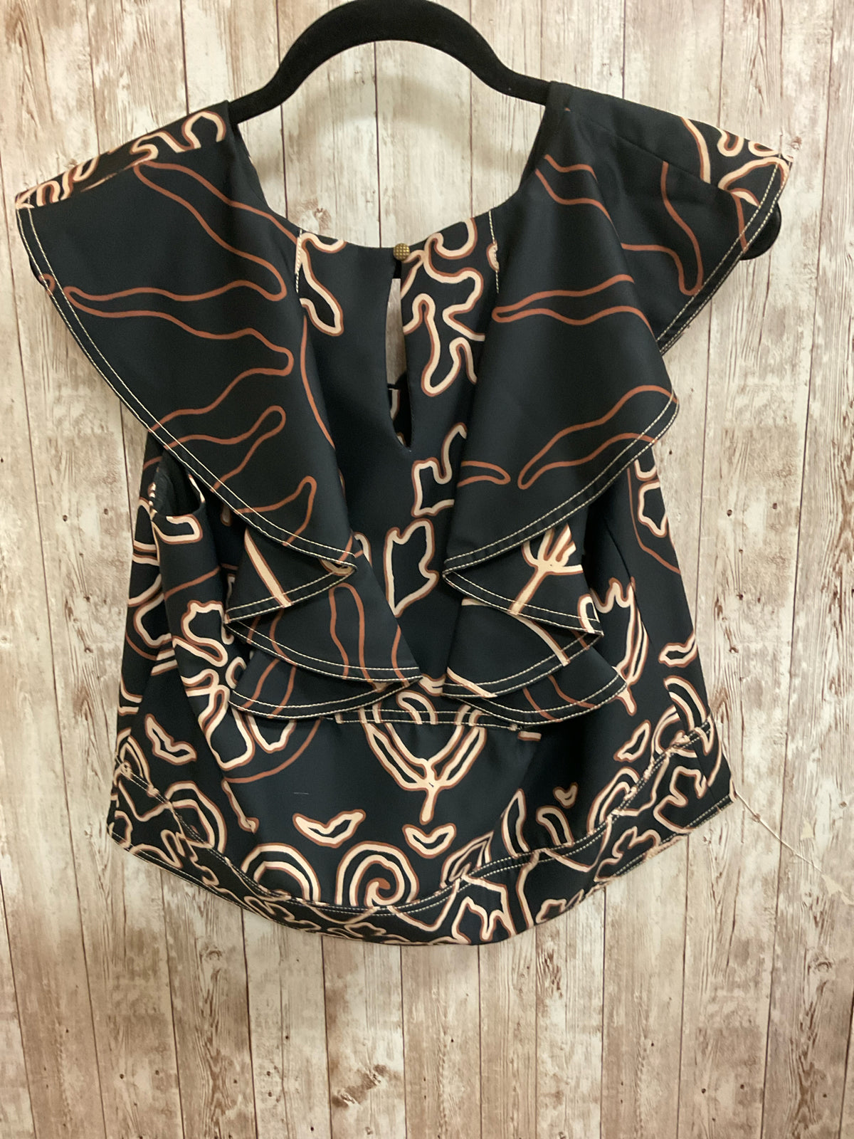 Size S CIEBON BLACK AND TAN Top