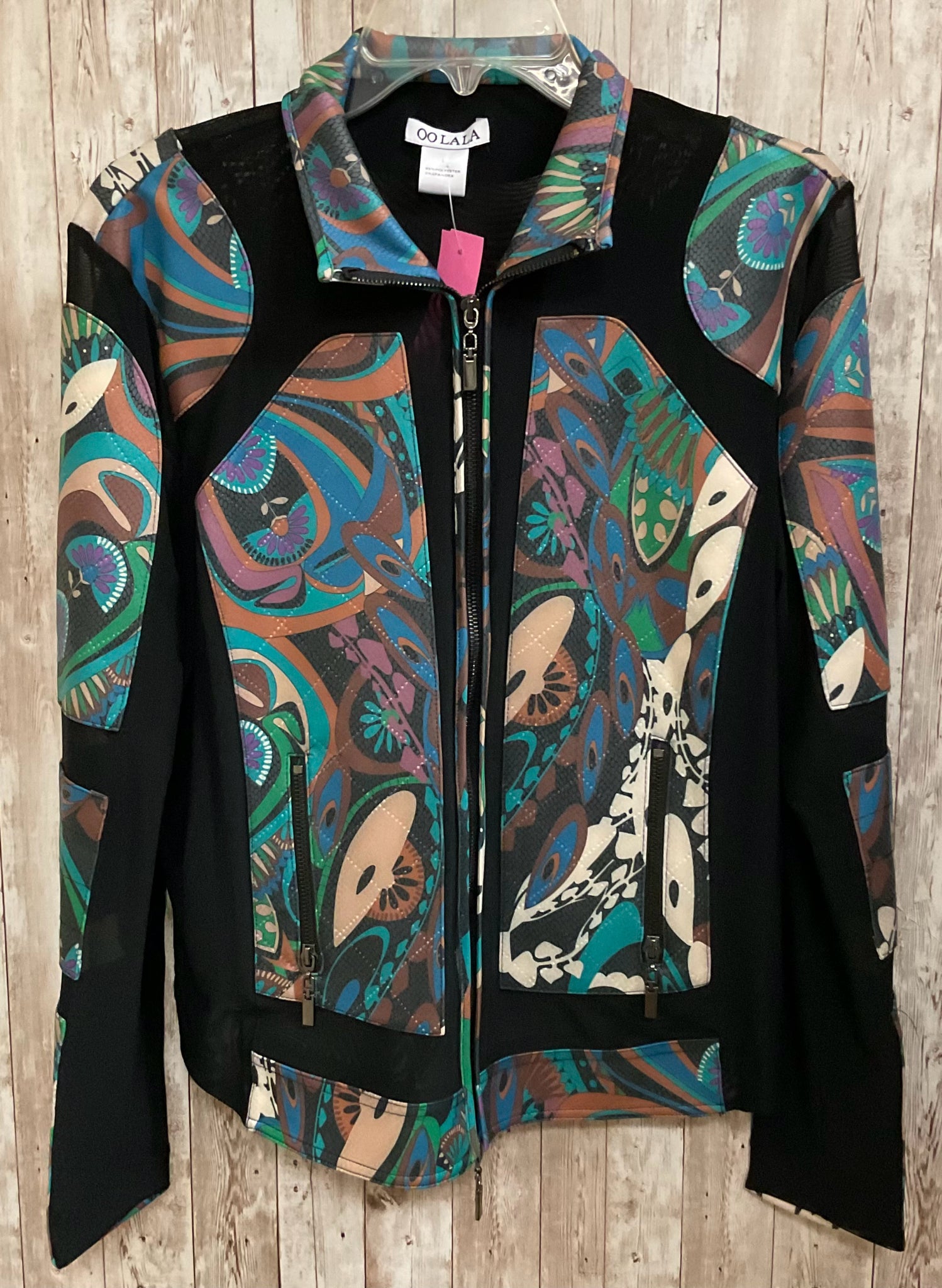 Size L OO LA LA BLACK MULTI Jacket