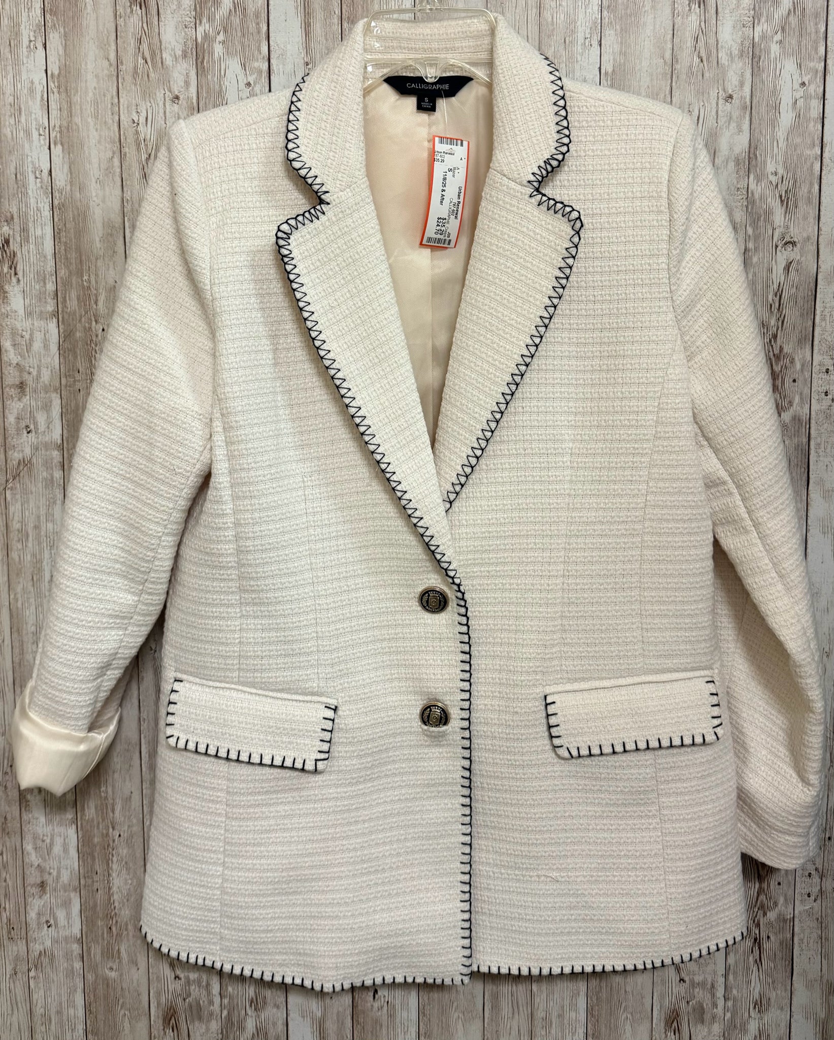CALLIGRAPHIE Size S Cream Blazer