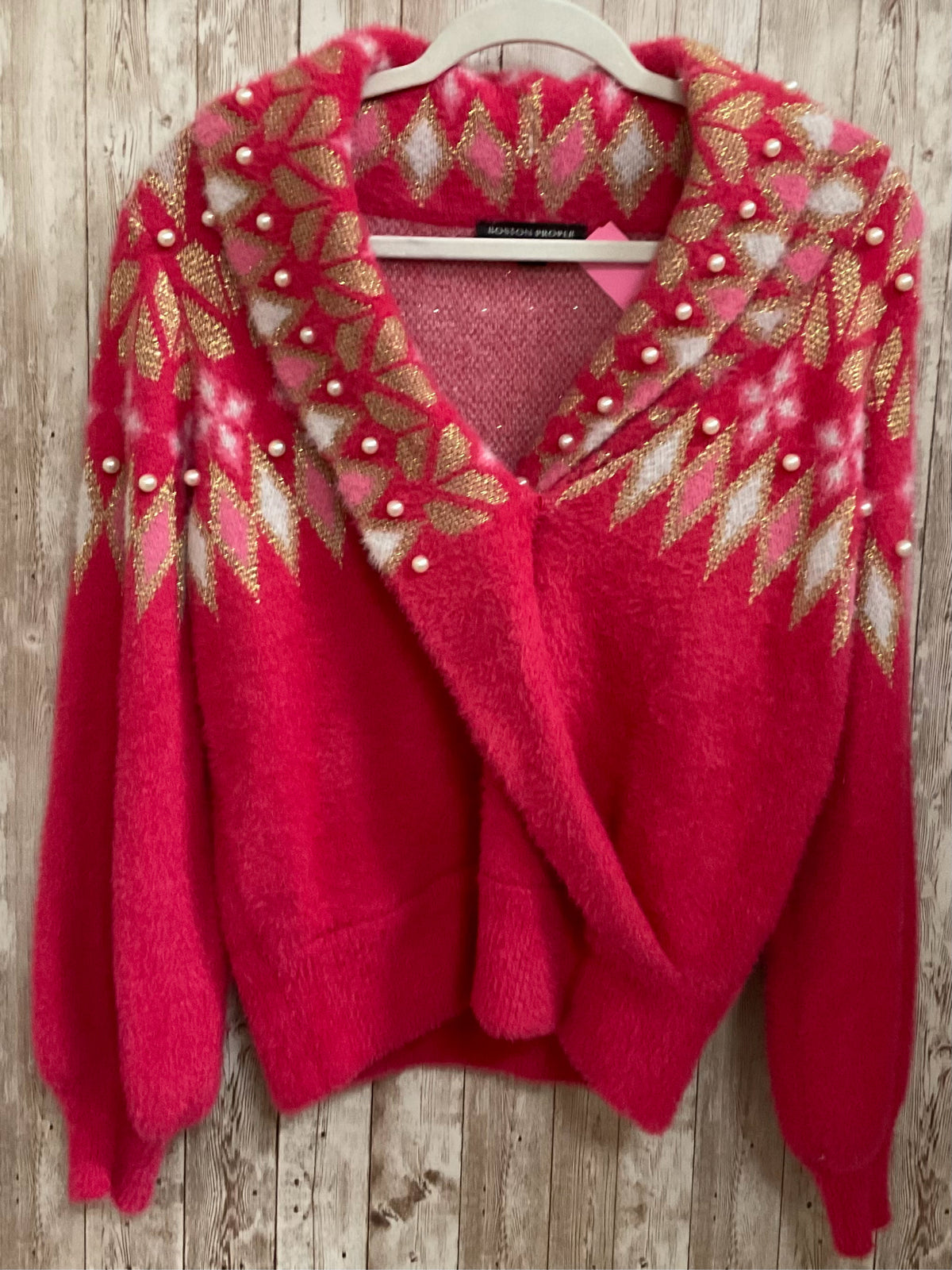 Size M BOSTON PROPER Pink Sweater