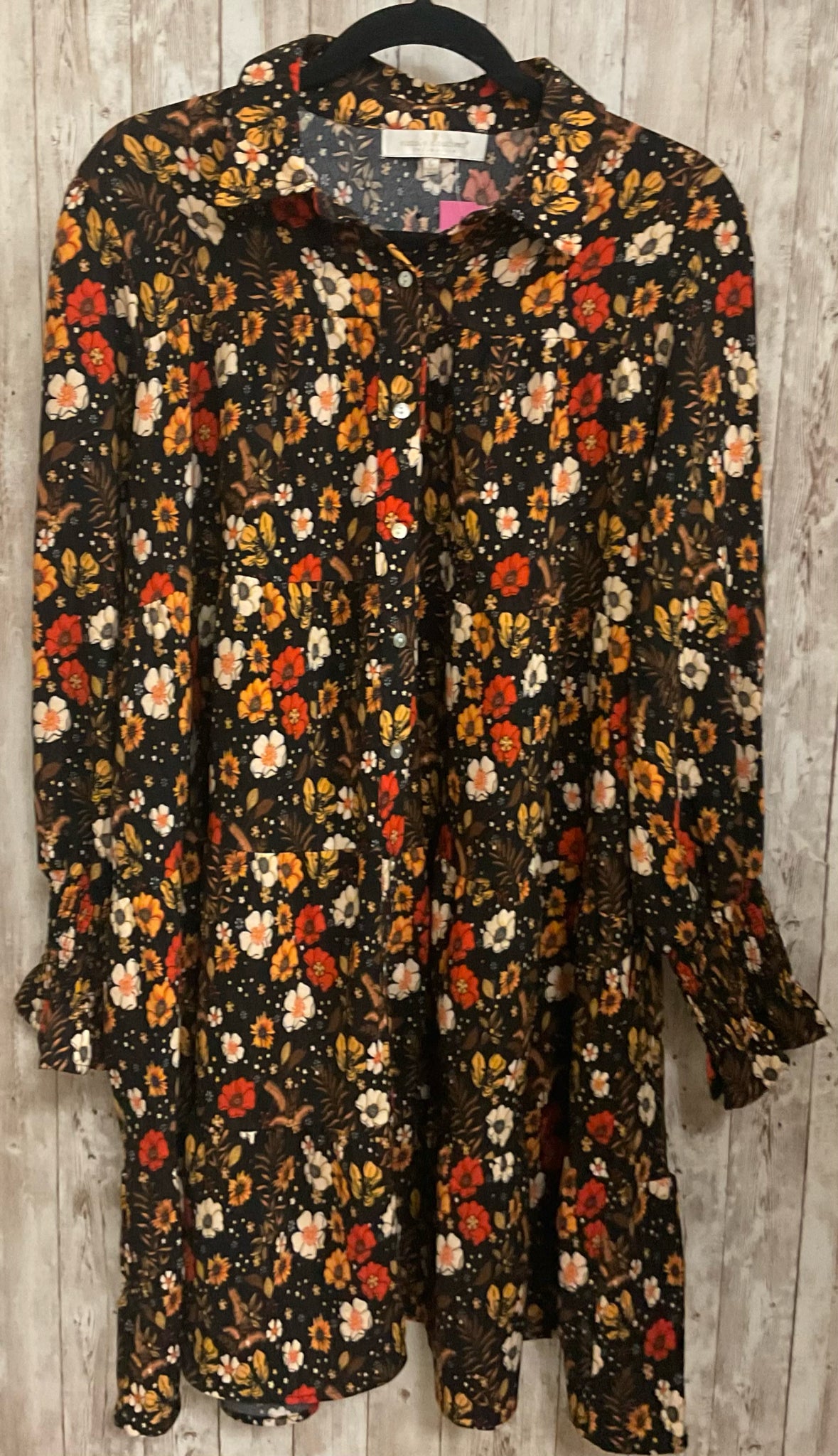 Size L SIMPLY SOUTHERN BLACK FLORAL Dress
