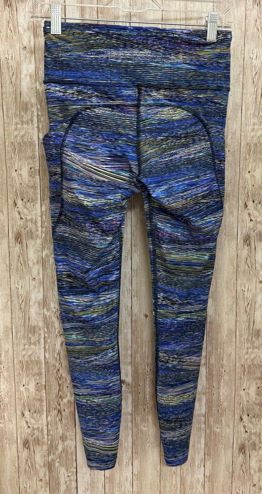 Size 6 LULULEMON Blue Print Leggings