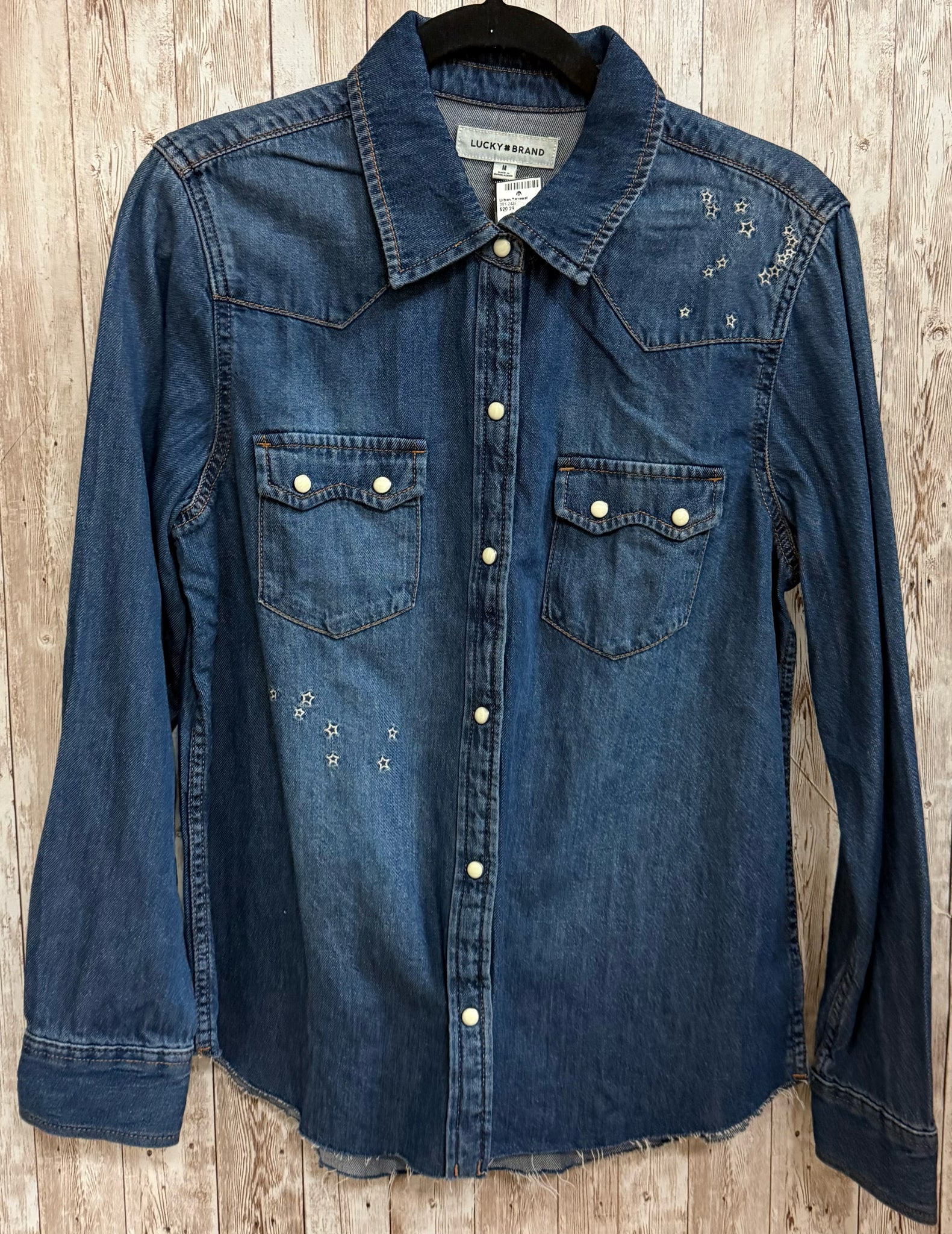Size M LUCKY BRAND BLUE DENIM Top