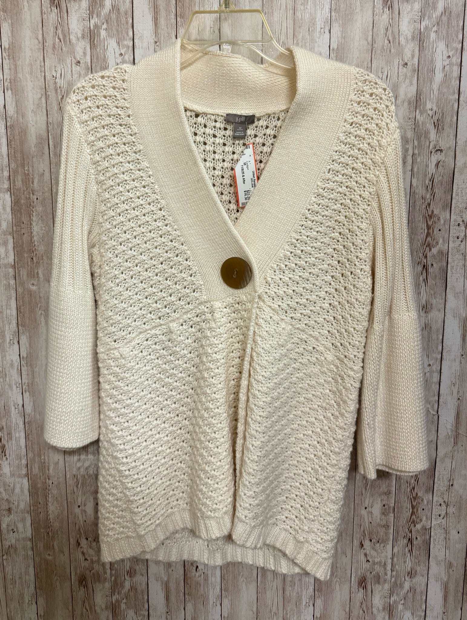 J JILL Size M Cream Cardigan