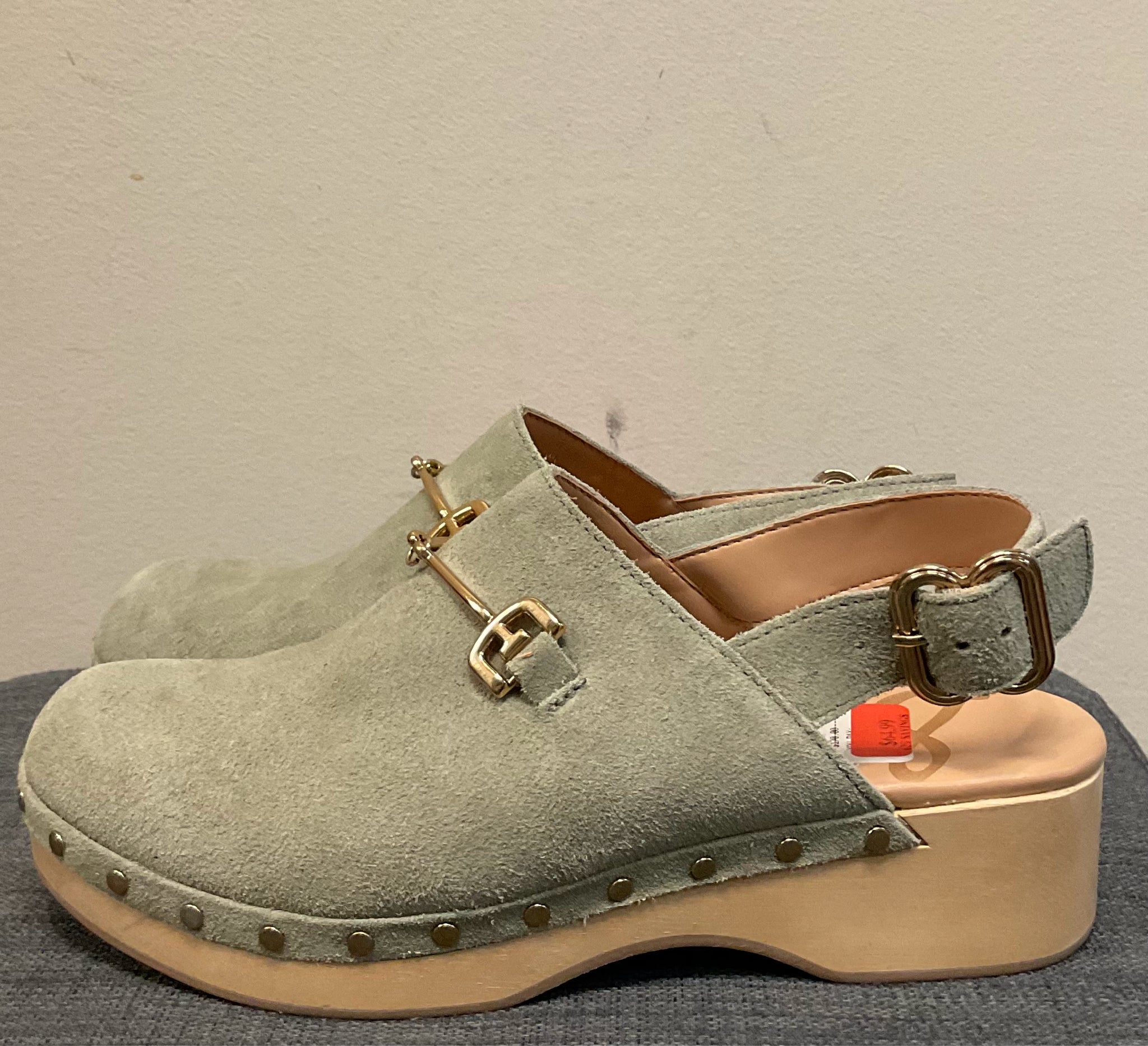 5 SAM EDELMAN Light Grey Clogs