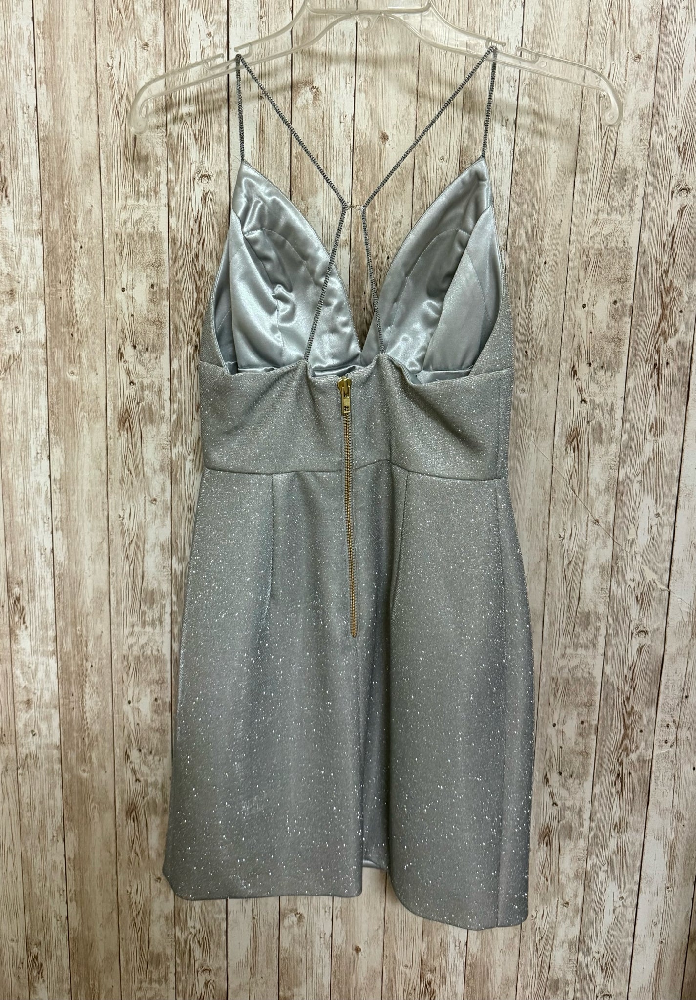 SHERRI HILL Size 2 Silver Dress