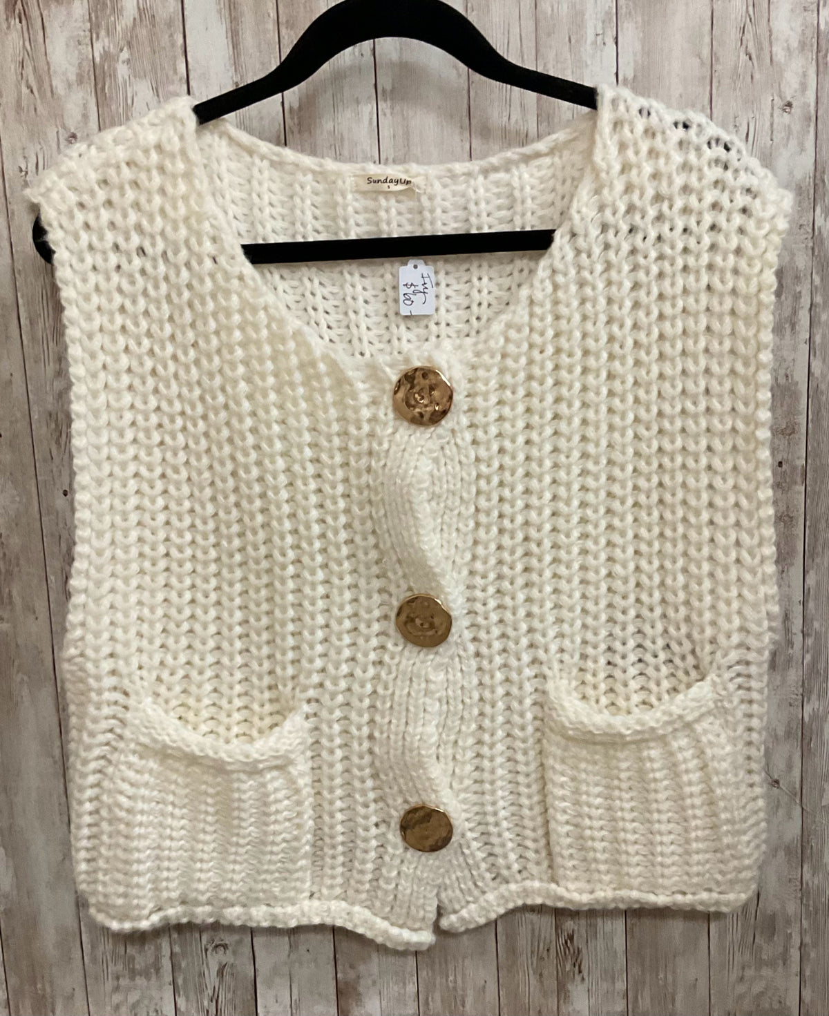 Size S SUNDAY UP Cream Vest