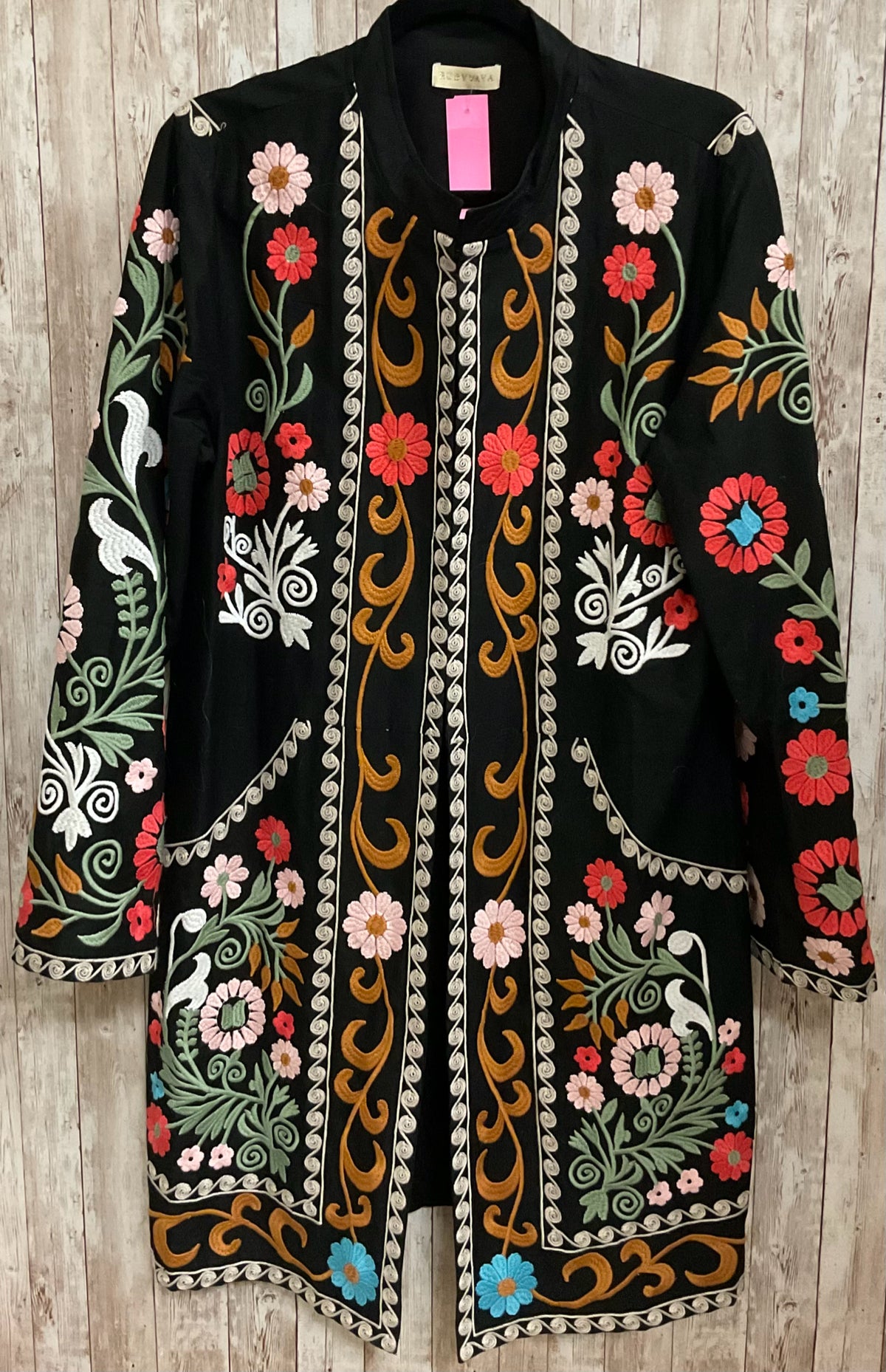RUBYYAYA BLACK FLORAL Coat