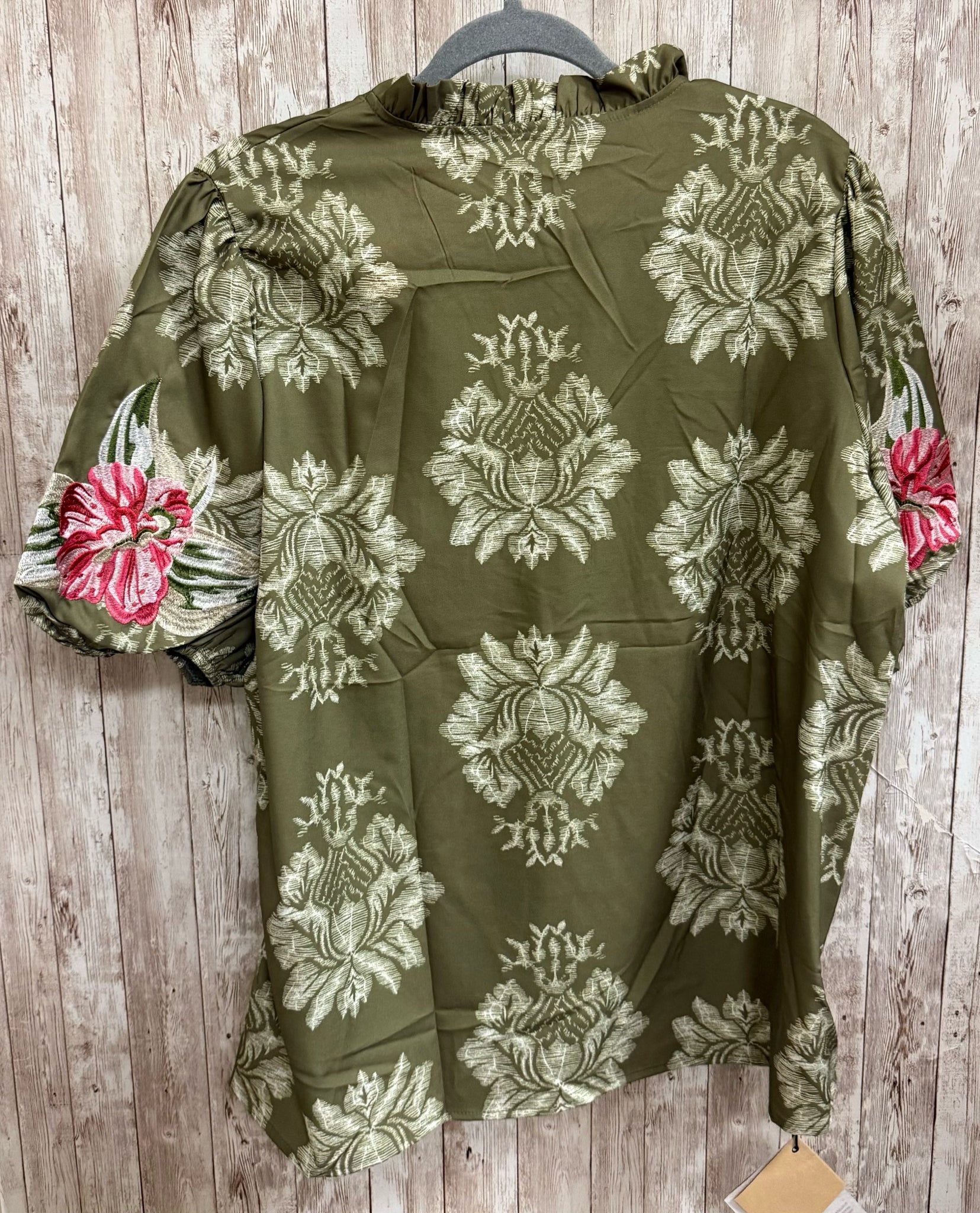 Size XL CHERRYBETTY Olive Print Top