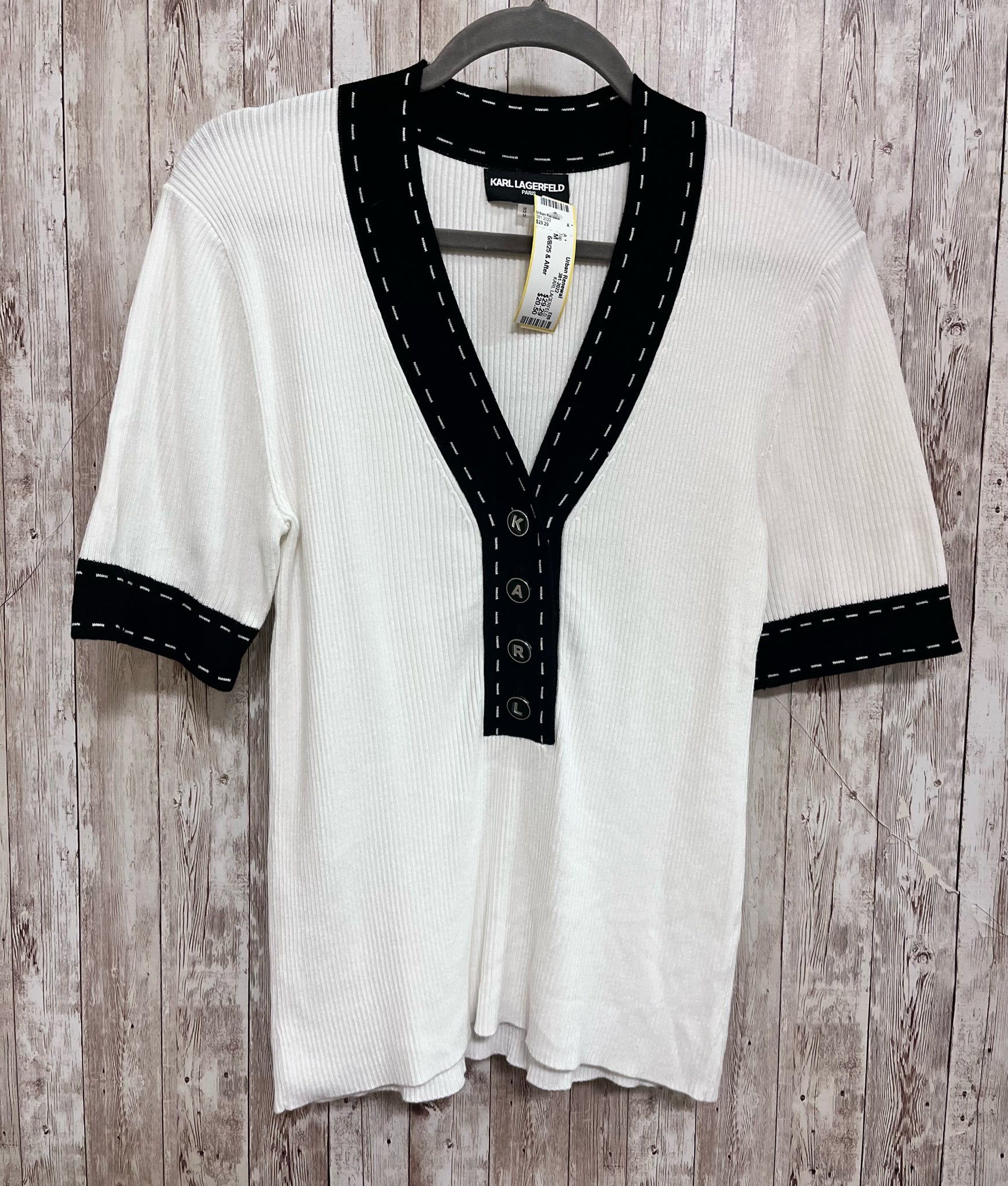 CREAM AND BLACK KARL LAGERFELD Size M Top