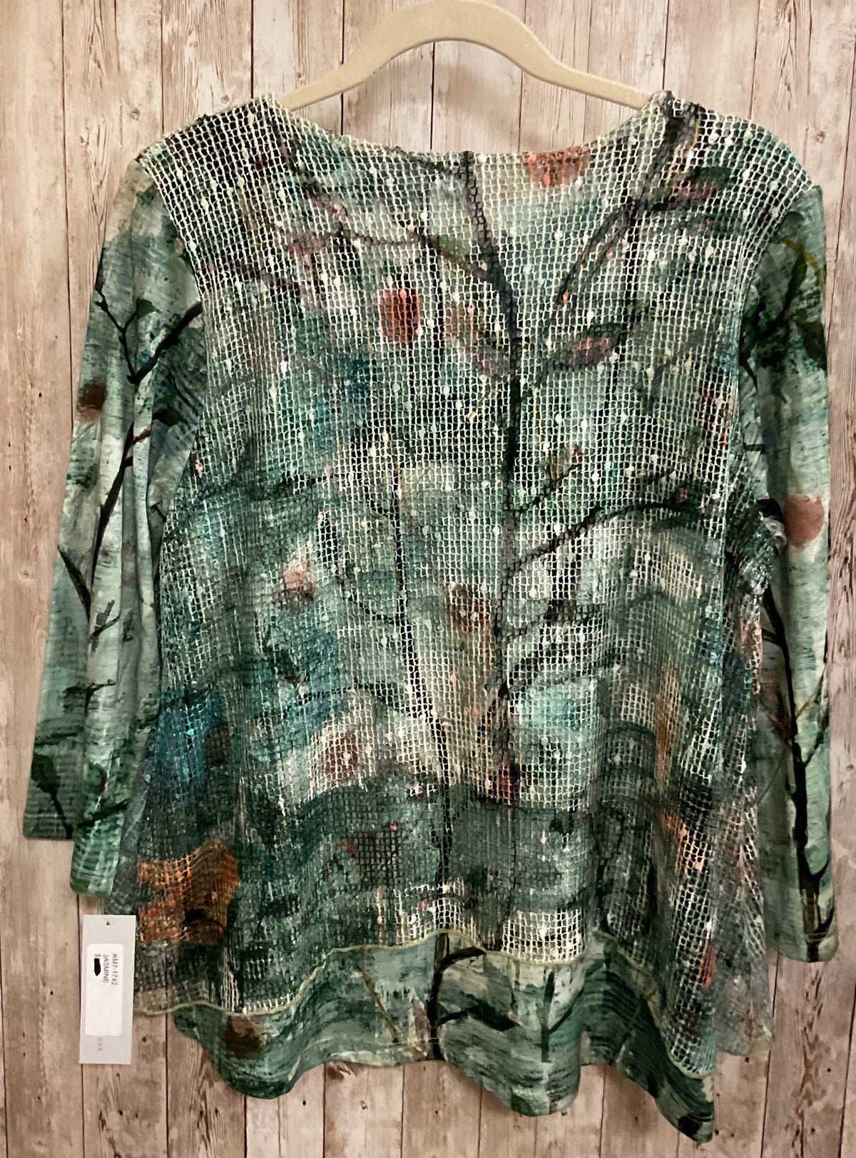 Size S JESS & JANE Green Print Top