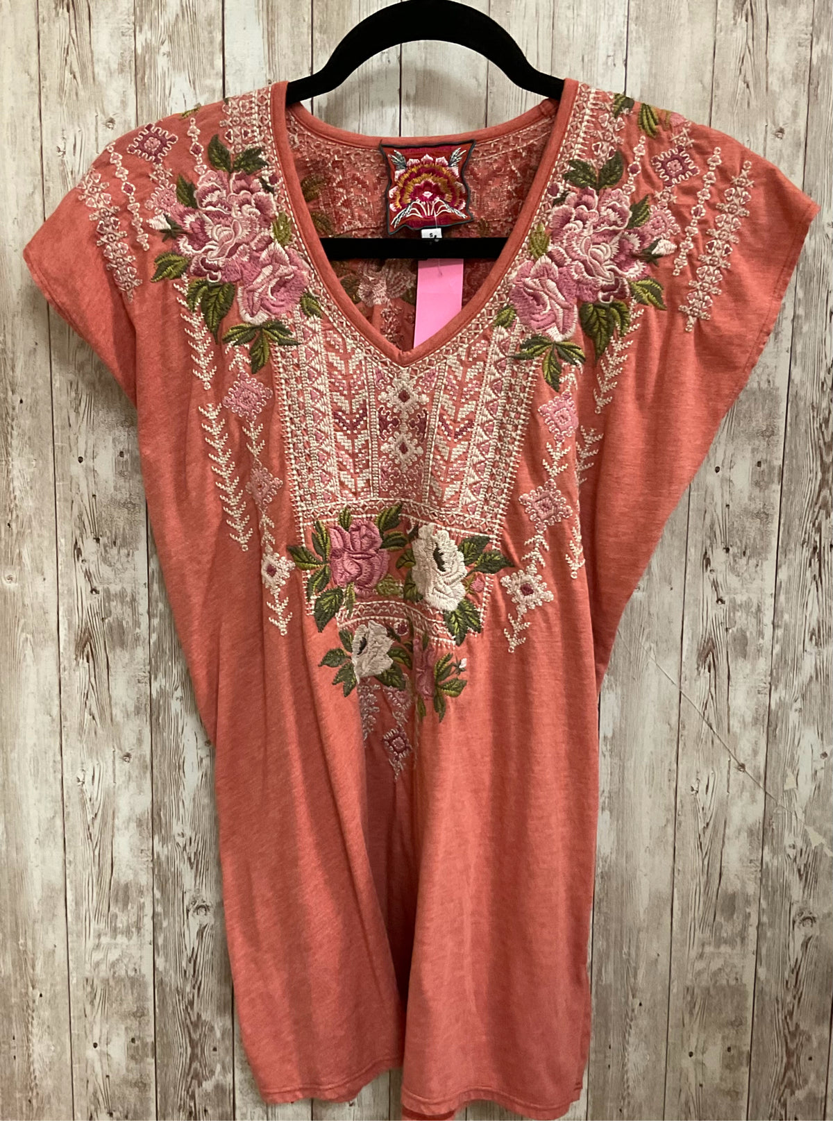 Size S JOHNNY WAS Peach Print Top