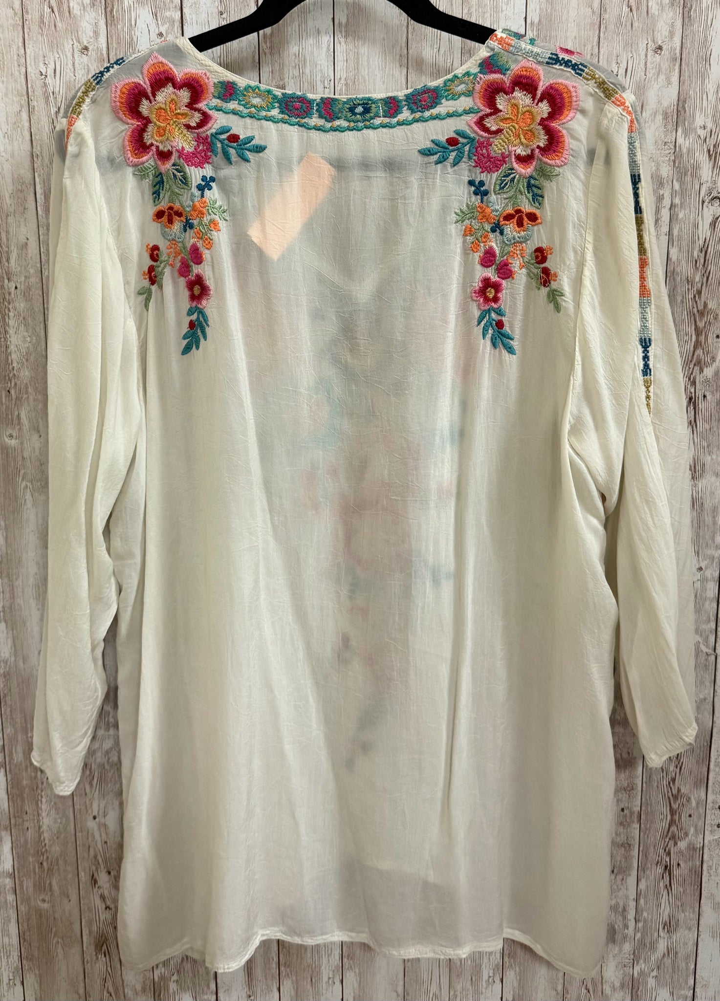 Size XL JOHNNY WAS BEIGE FLORAL Top