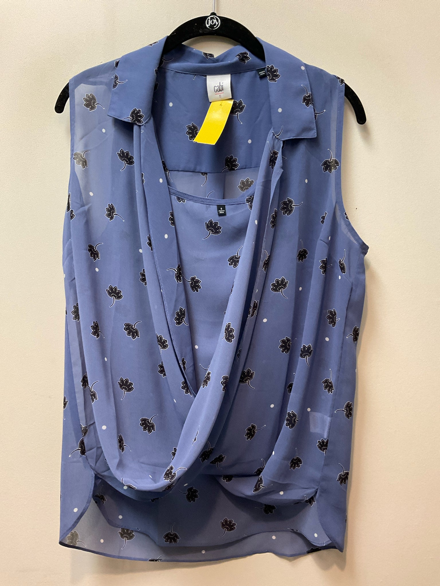 Size S CABI Purple Print 2 PC Top