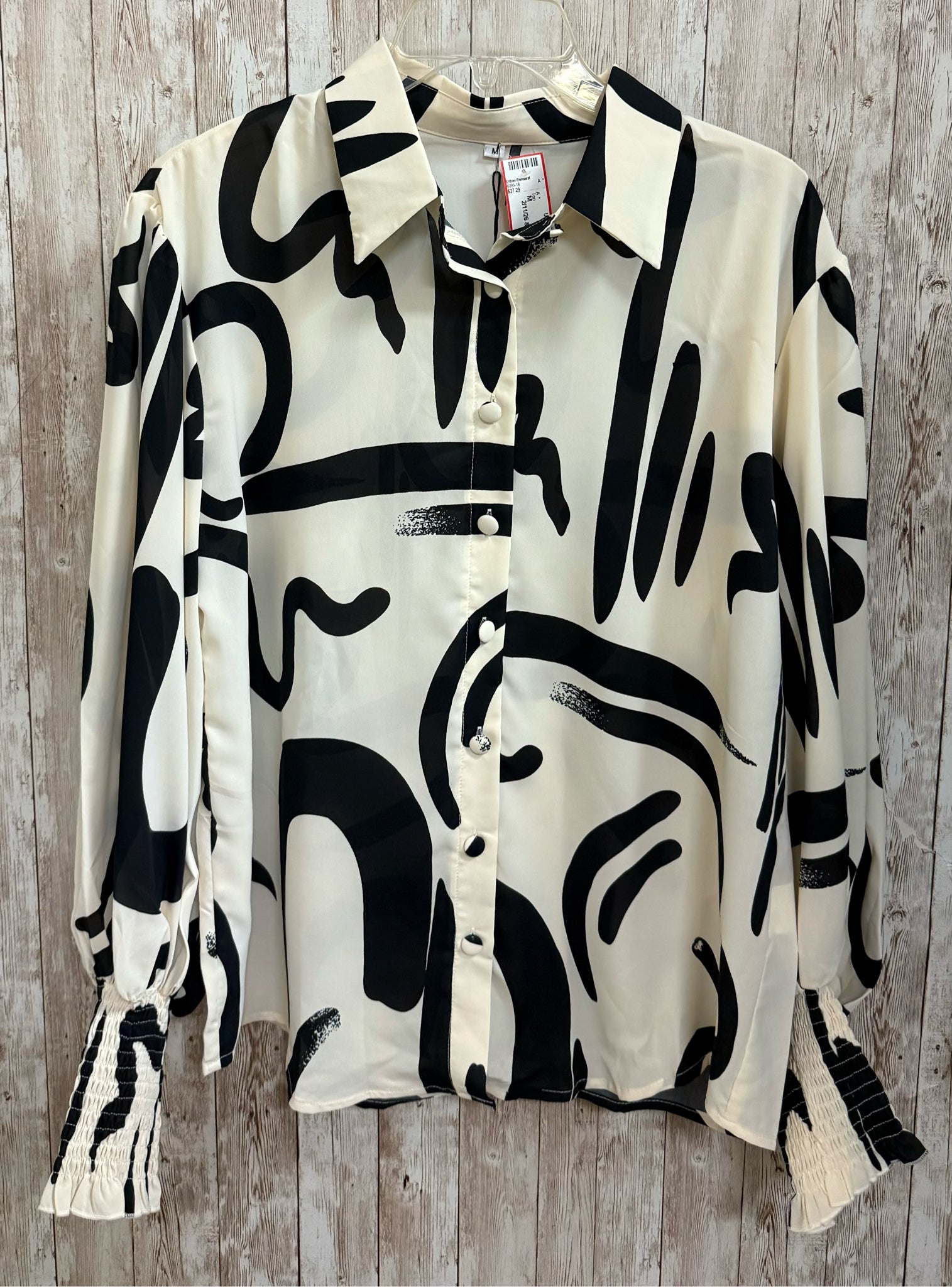 Size M LILY CLOTHING BEIGE AND BLACK Top